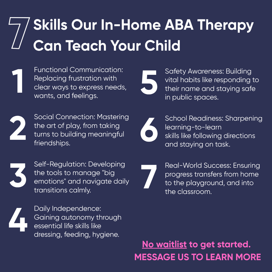 Blue ABA Facebook ad: Caring In-home ABA Therapy Near You