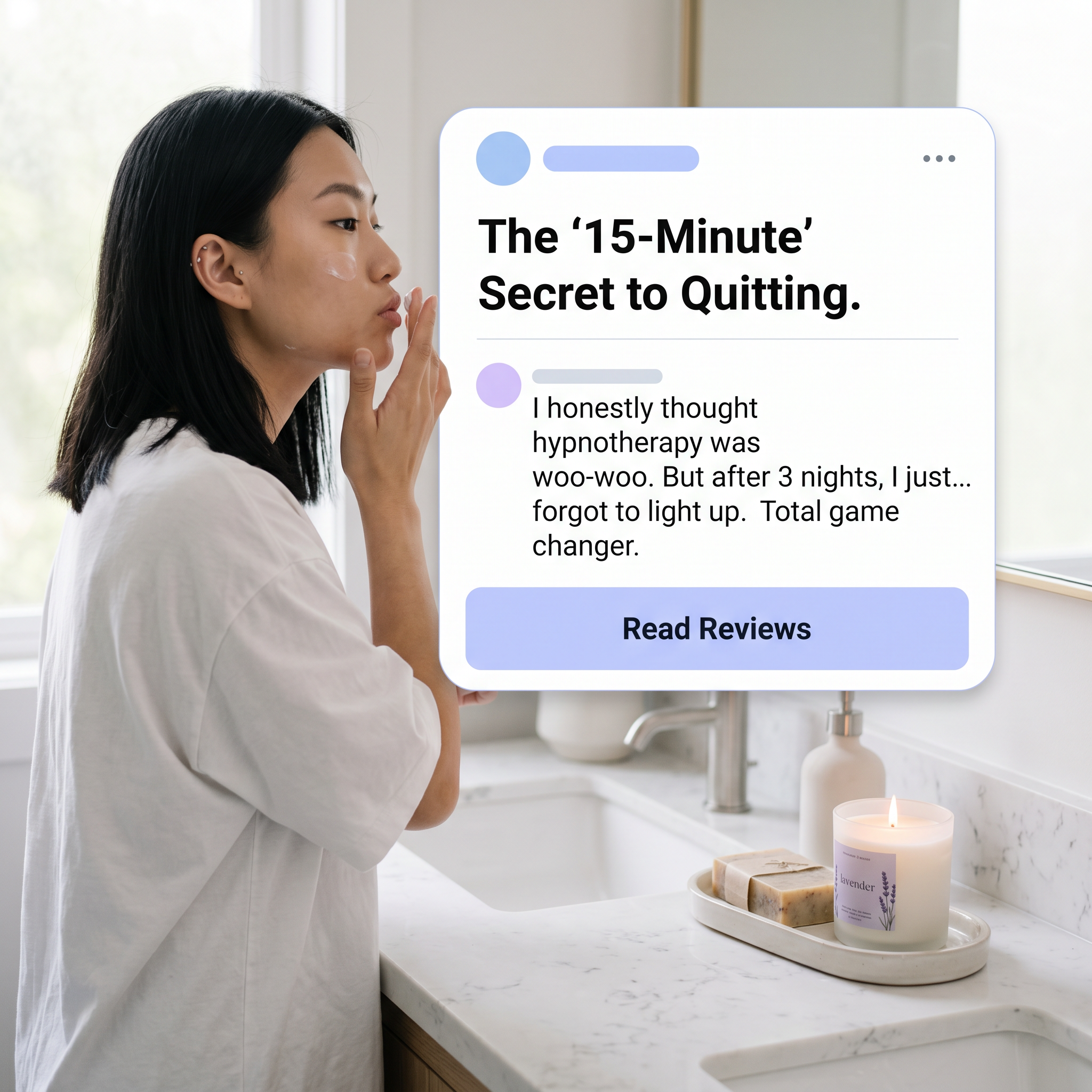 Hypnosis to Stop Smoking Facebook ad
