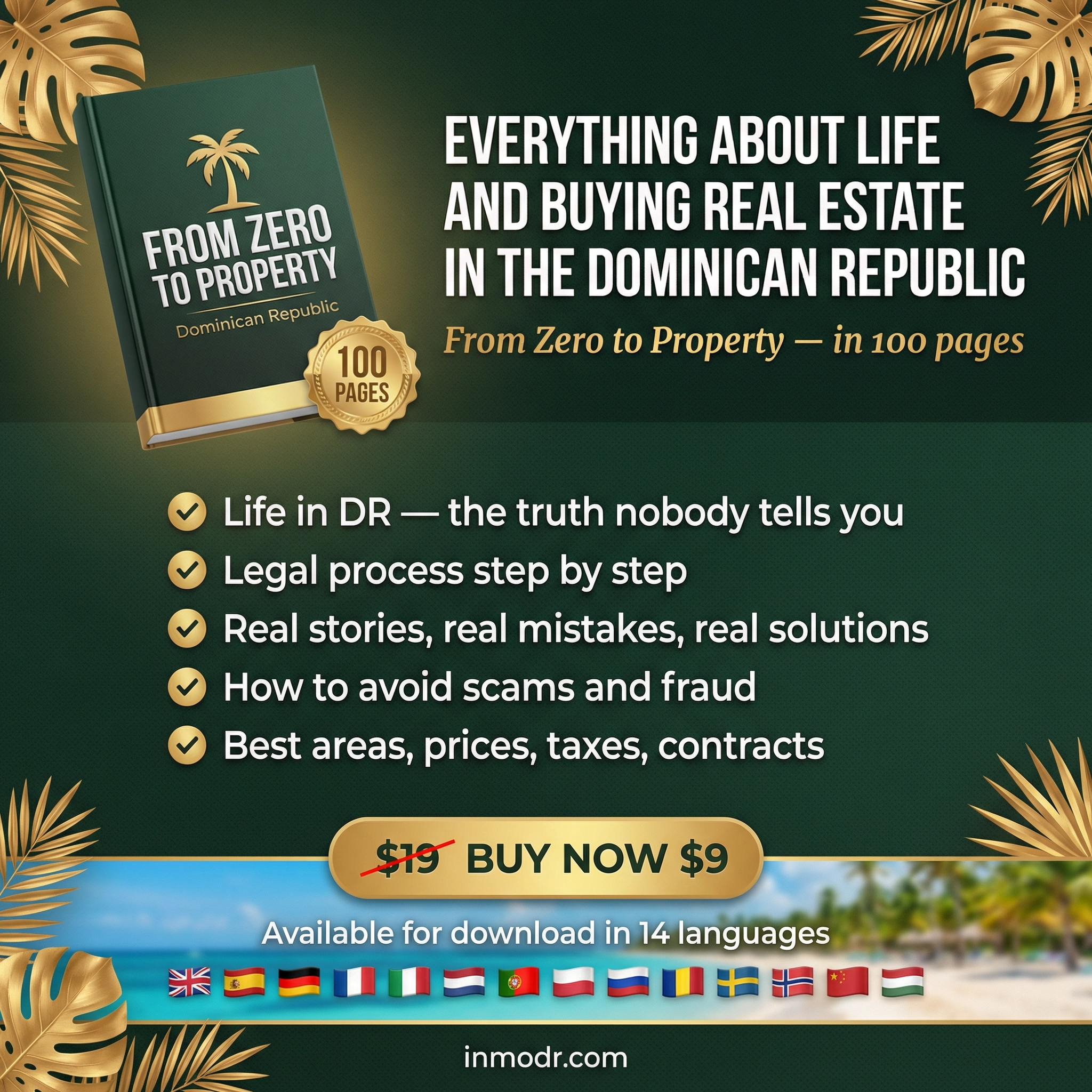 Inmodr.com Facebook ad: Buy Property in DR, Expert Guide