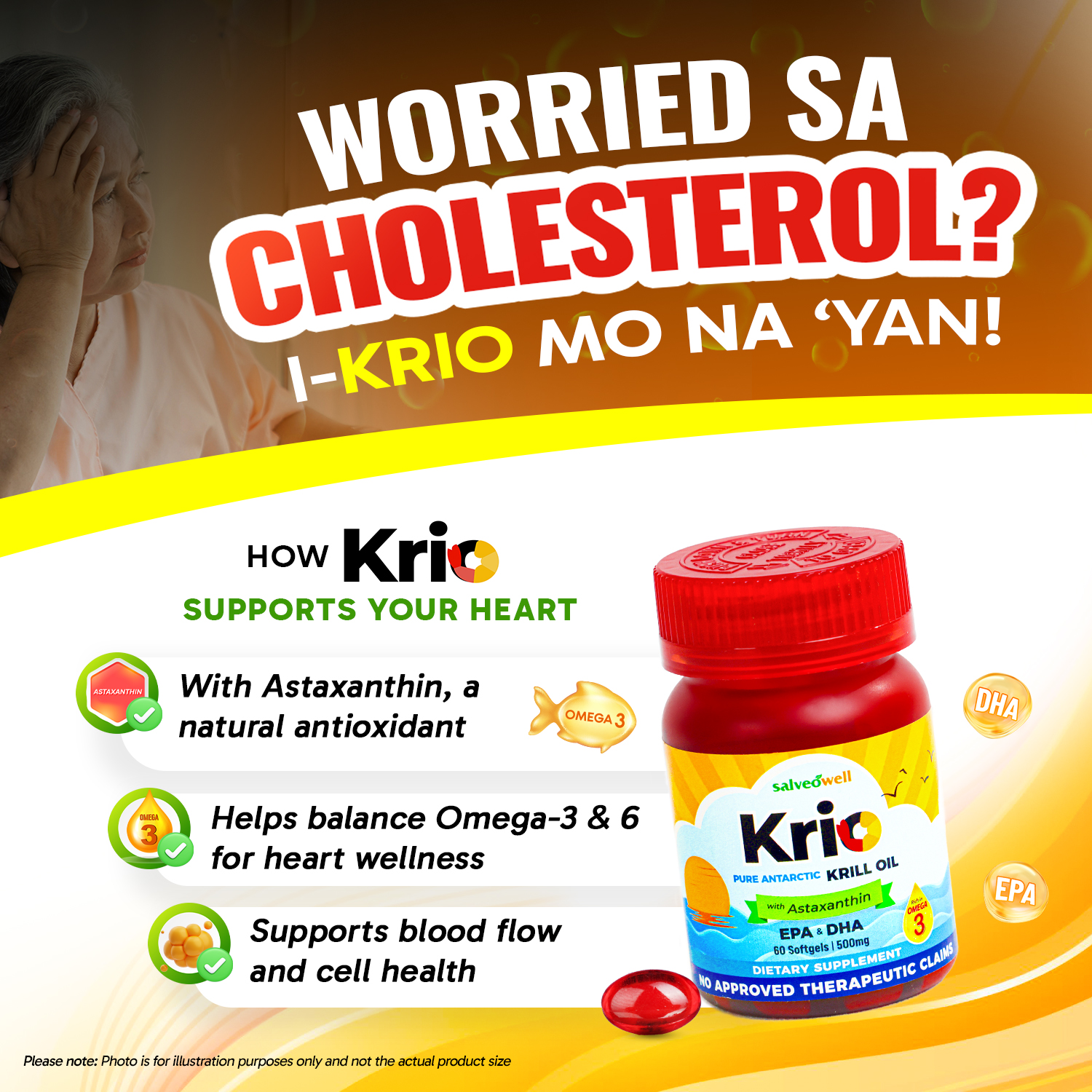 KRIO Omega-3 by Salveo Facebook ad: ๐ข๐ป๐ฒ ๐๐ฟ๐ถ๐ผ ๐๐ผ๐ณ๐๐ด๐ฒ๐น ๐ฎ ๐ฑ๐ฎ๐ ๐ธ๐ฒ๐ฒ๐ฝ๐โฆ