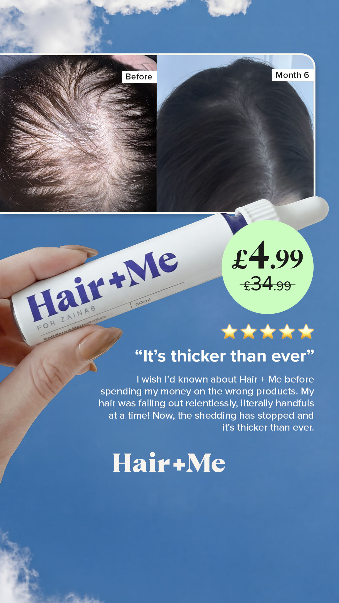 Hair + Me Facebook ad