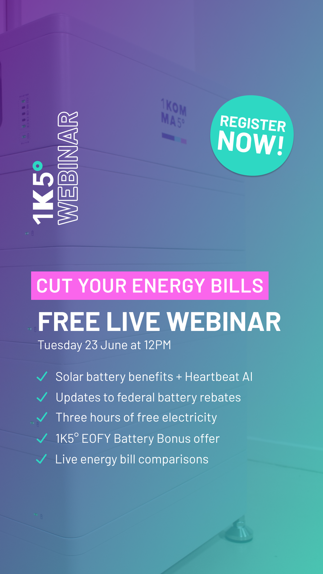 1KOMMA5 Australia Facebook ad