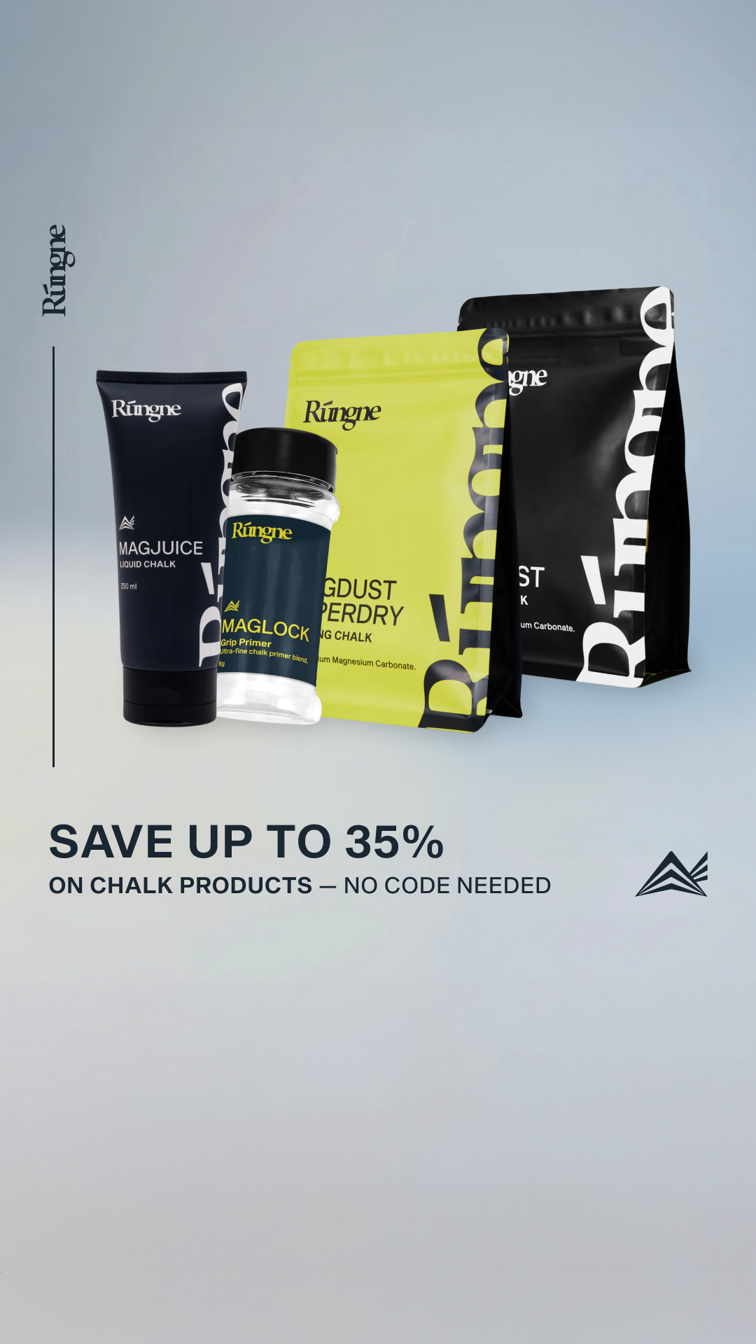 Rungne Facebook ad: Stock Up. Climb On.