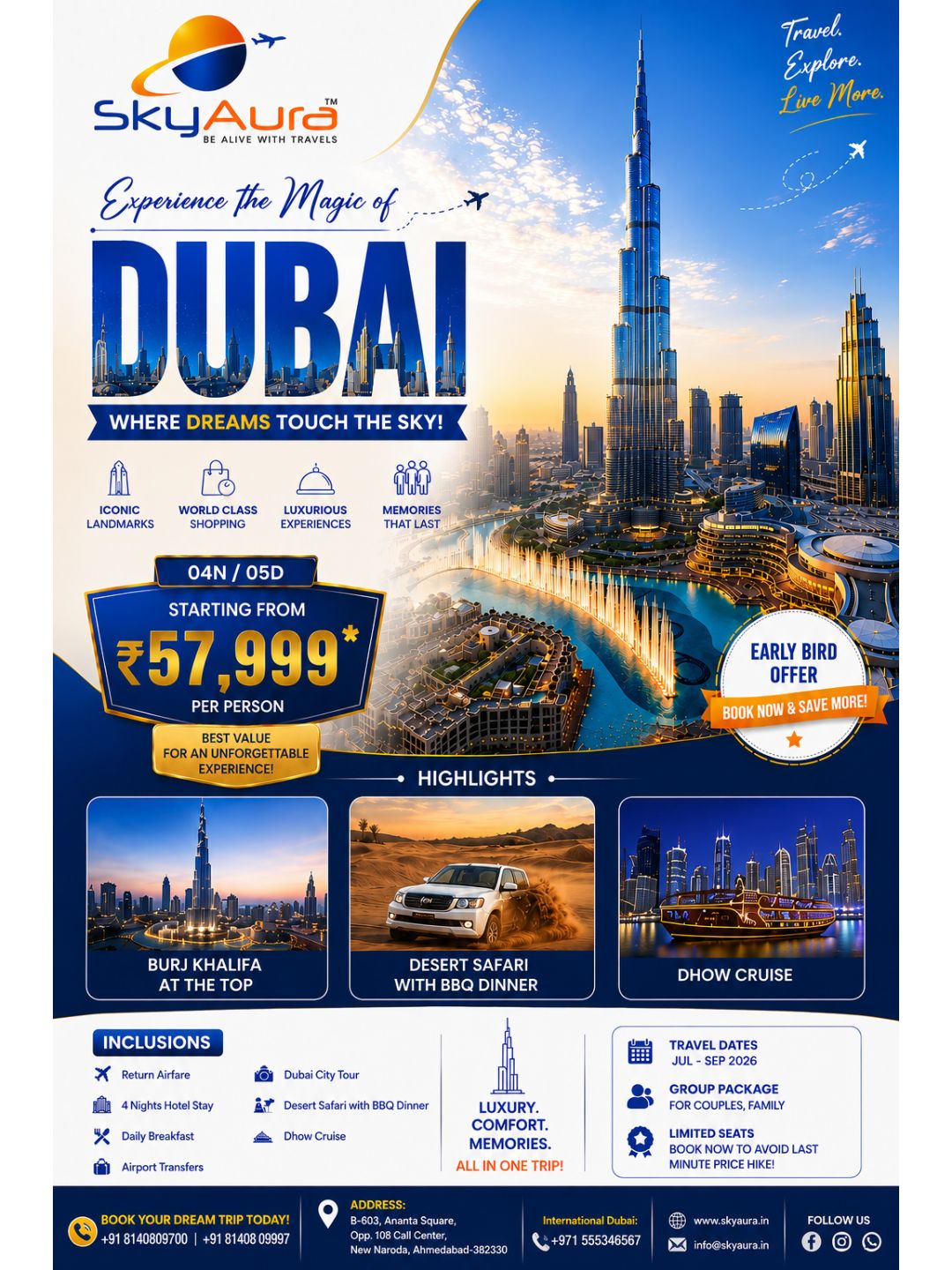 SkyAura Holidays Facebook ad