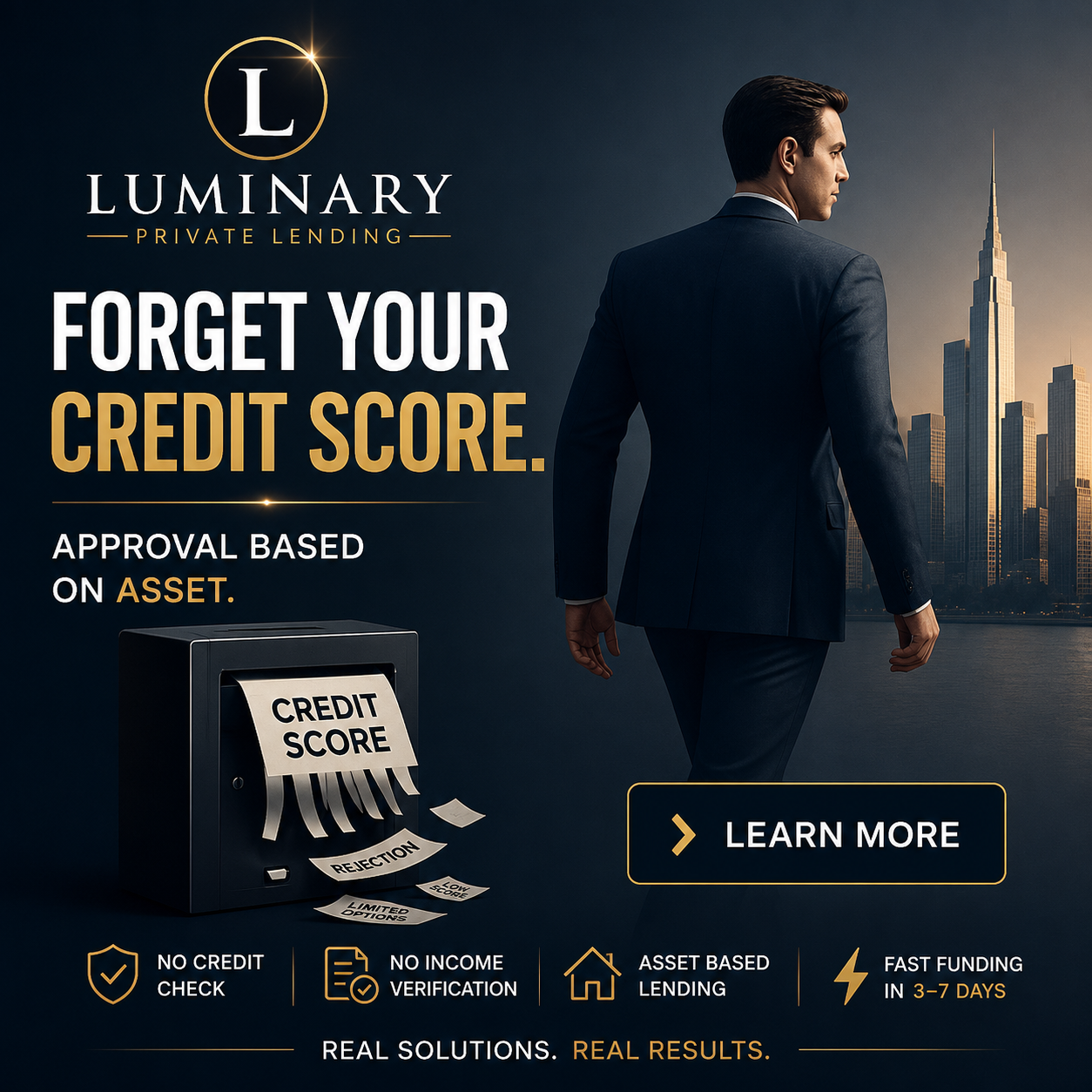 Luminary Private Lending Facebook ad: Fast Funding for Florida Real Estate