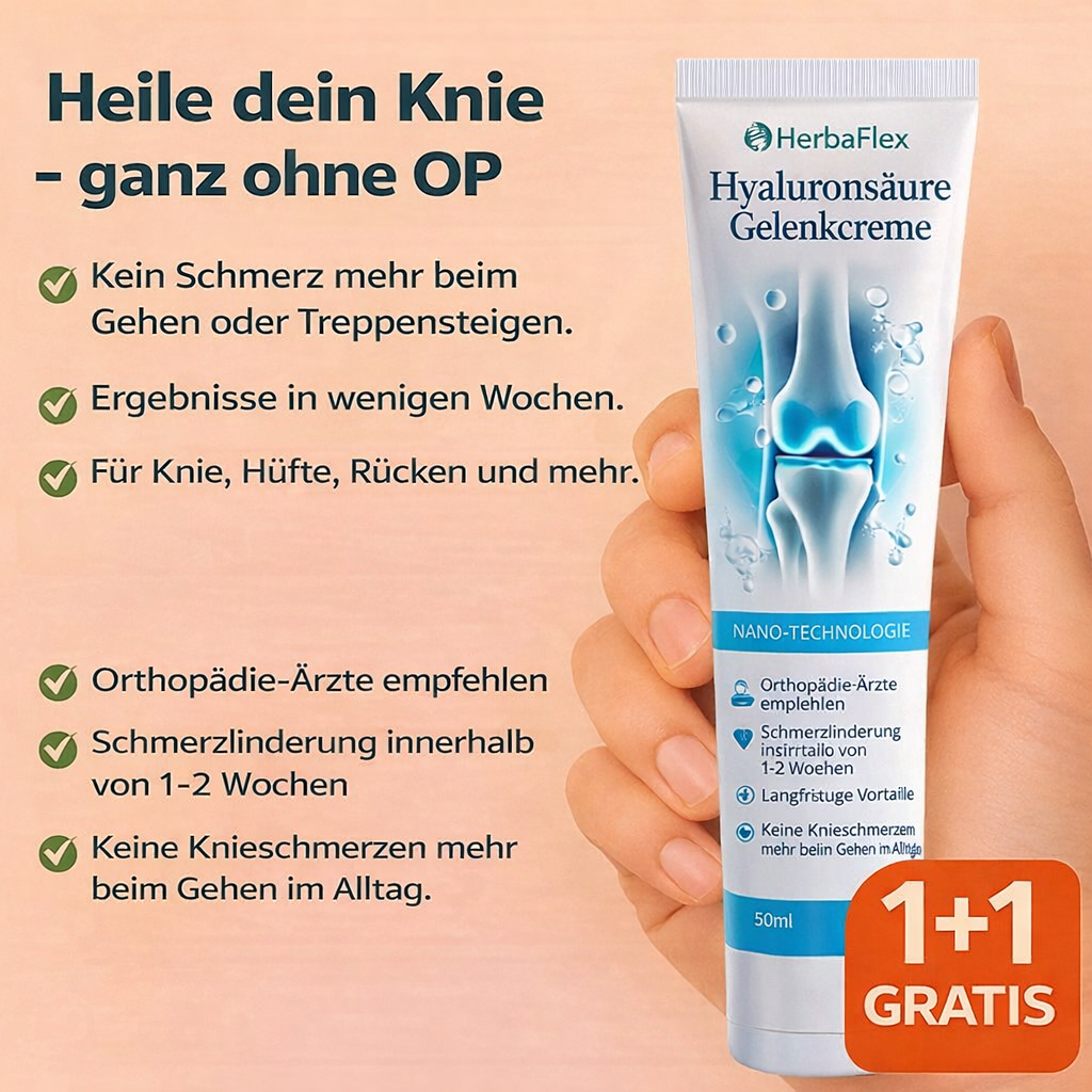 VitalGesund Facebook ad: Steife, schmerzende Gelenke? Diese natürliche Creme…