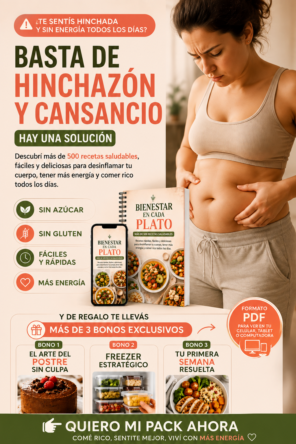 500 Recetas Saludables Facebook ad: Más de 500 recetas para recuperar tu bienestar.