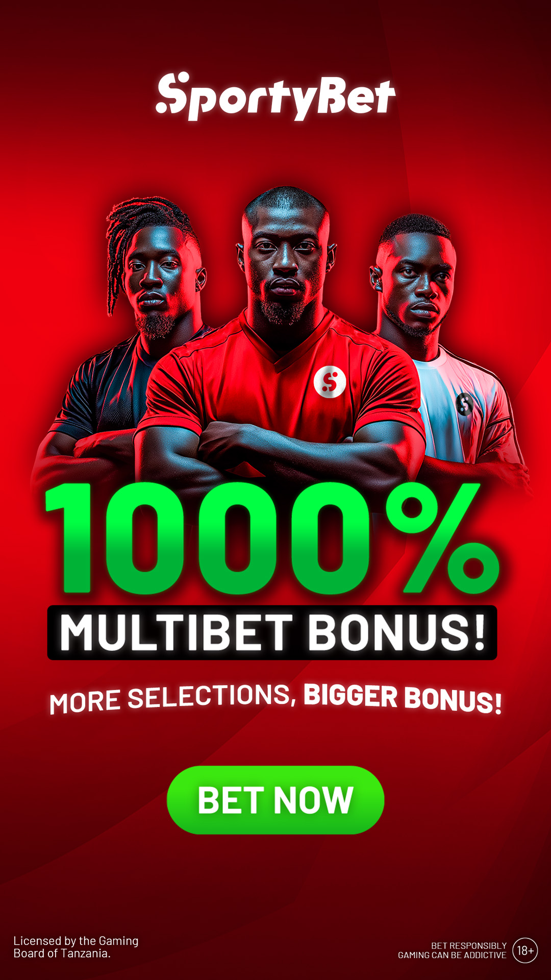 SportyBet Tanzania Facebook ad: Bet More, Win More!