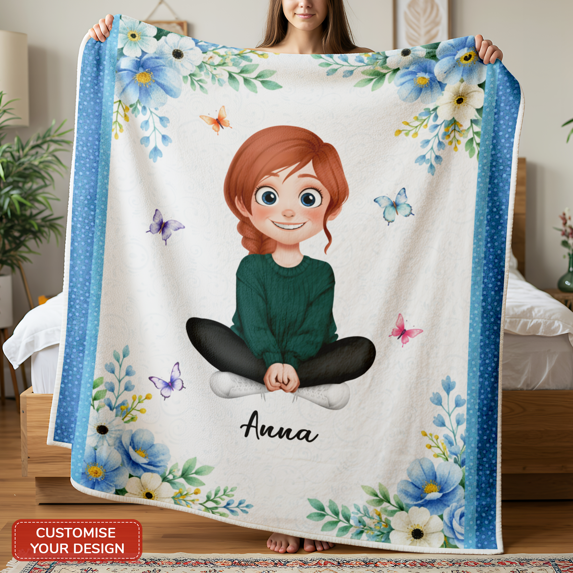 Custom Chic UK Facebook ad: Personalised Blankets with Names