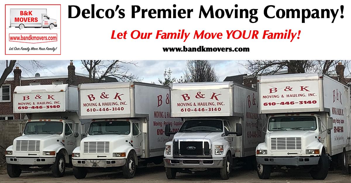 B & K Moving & Hauling, Inc. Facebook ad: Home - Delco Moving Company