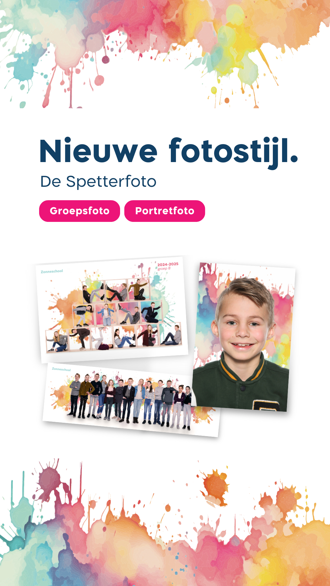 Nieuwe Schoolfoto Facebook ad: Informatie opvragen voor jouw school