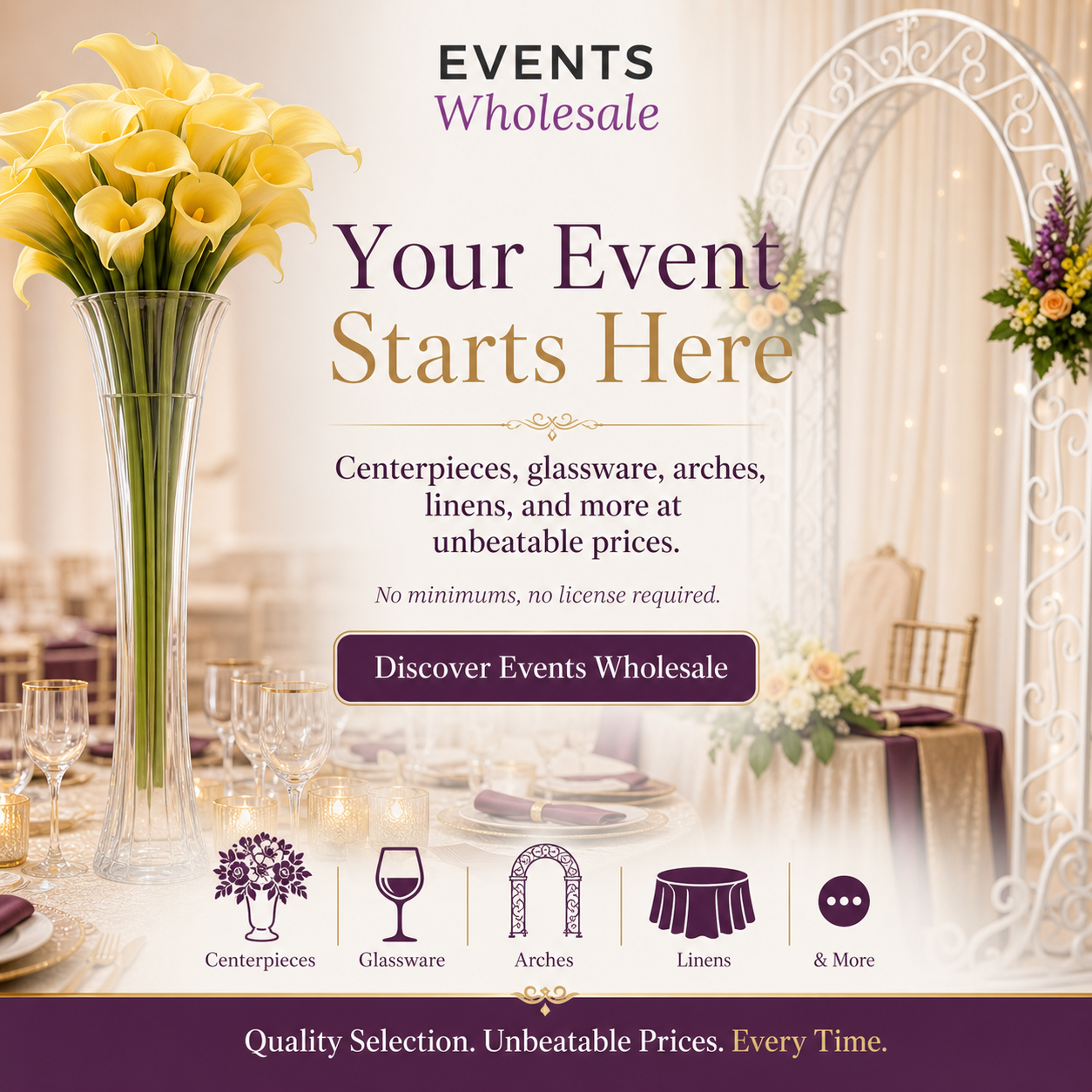 Events Wholesale Facebook ad