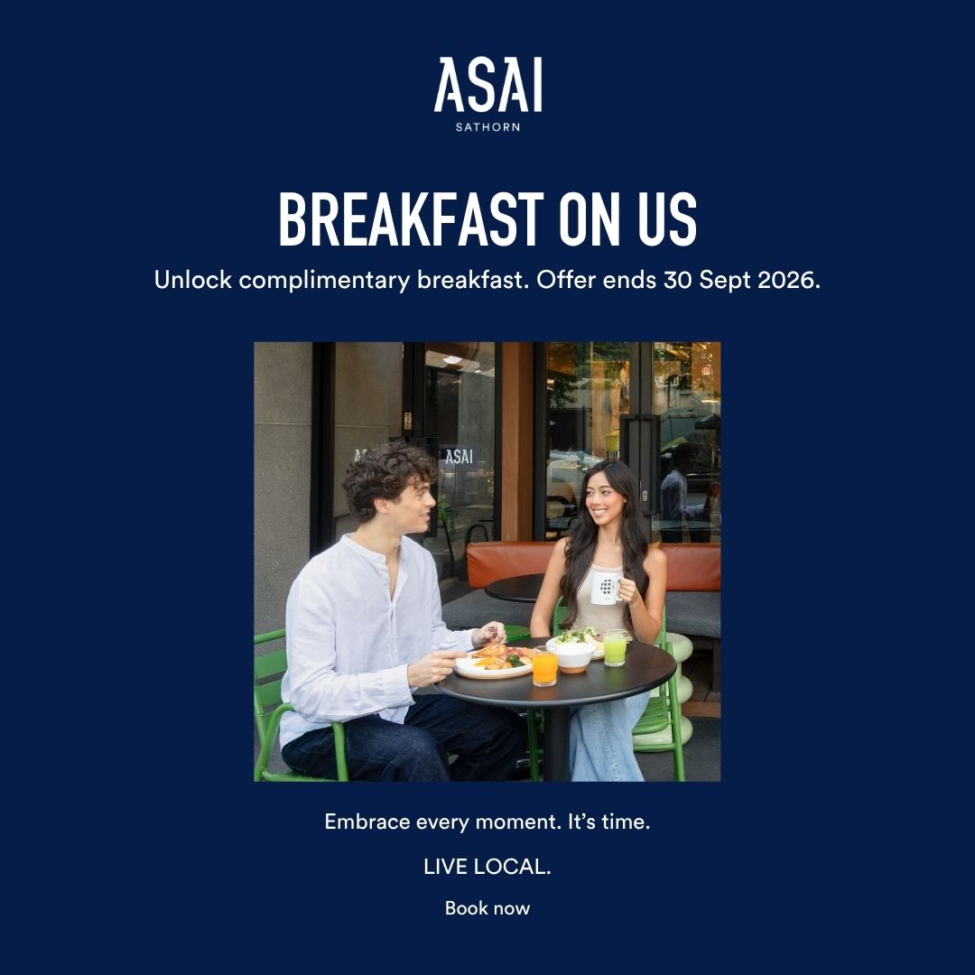 ASAI Bangkok Sathorn Facebook ad: Limited Time Only, Breakfast on us