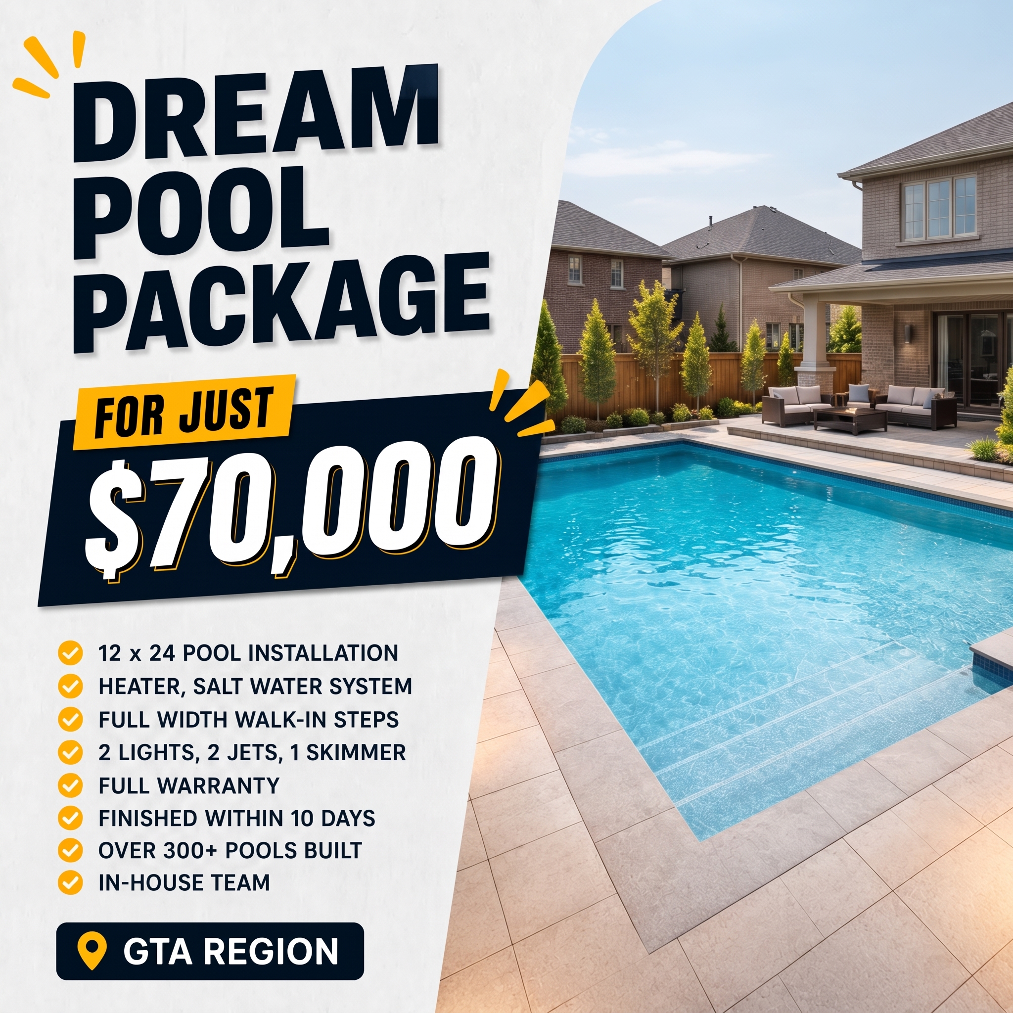 Strong Base Group Facebook ad: Pool Construction Company