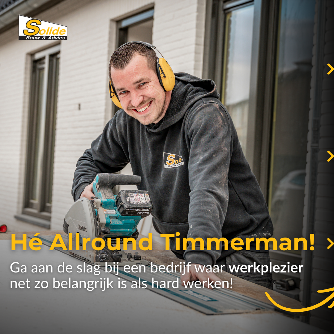 Solide Bouw & Advies Groep Facebook ad: Solide Bouw en Advies zoekt een Allround Timmerman!