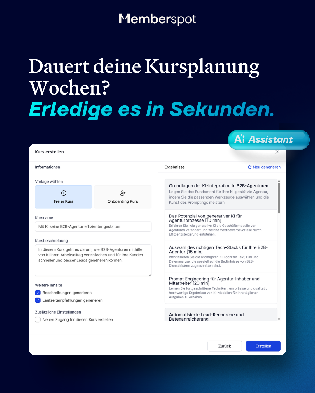 Memberspot GmbH Facebook ad