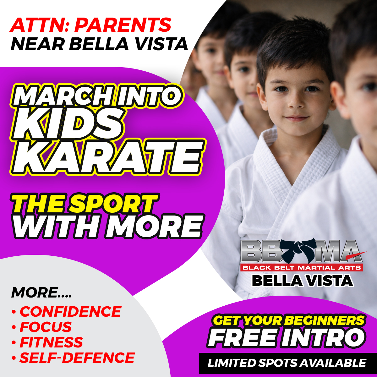 Black Belt Martial Arts Bella Vista Facebook ad