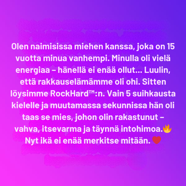 Sofia Andersen Facebook ad: Kovaksi 5 minuutissa, ilman pillereitä!