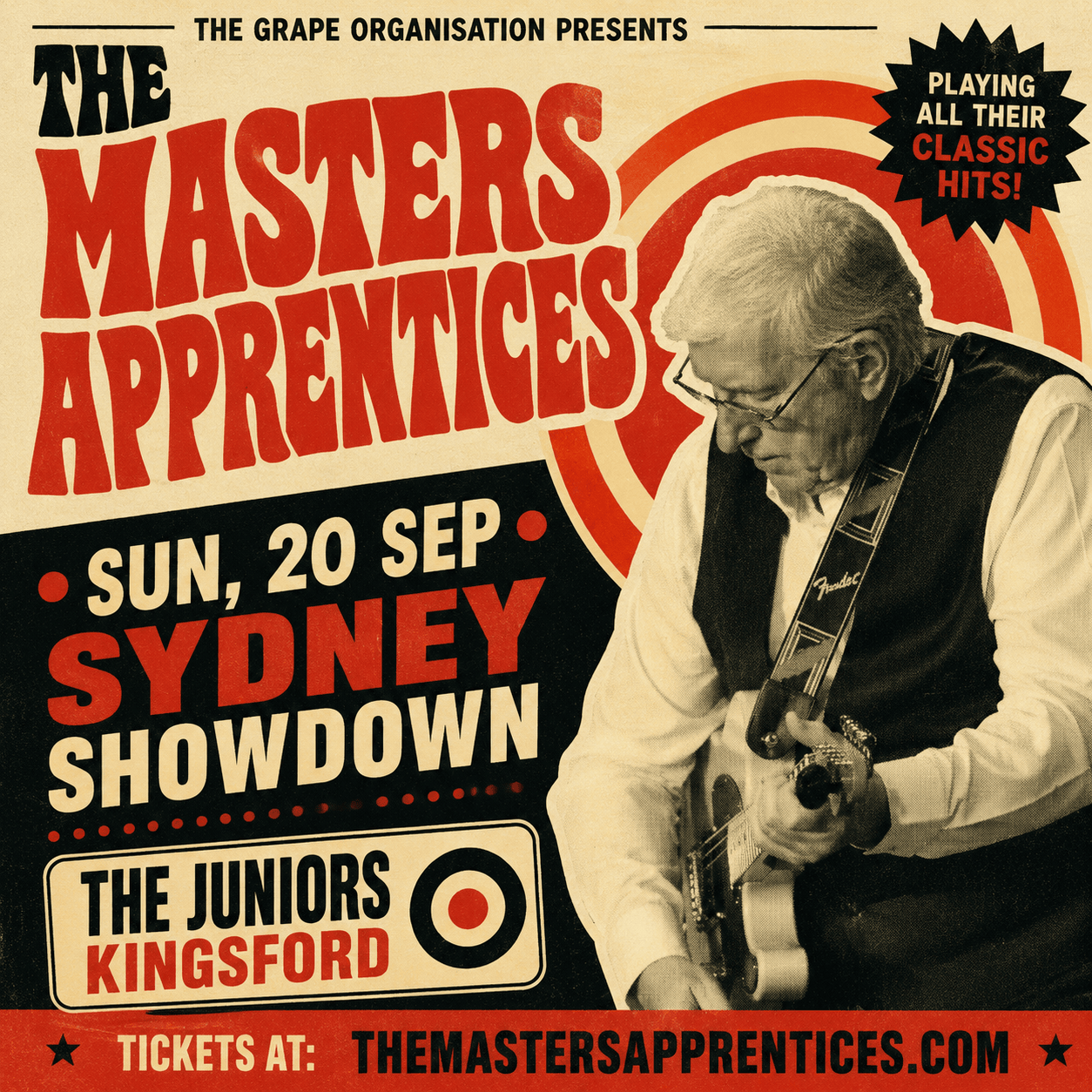 The Masters Apprentices Facebook ad: The Masters Apprentices - Sydney Showdown