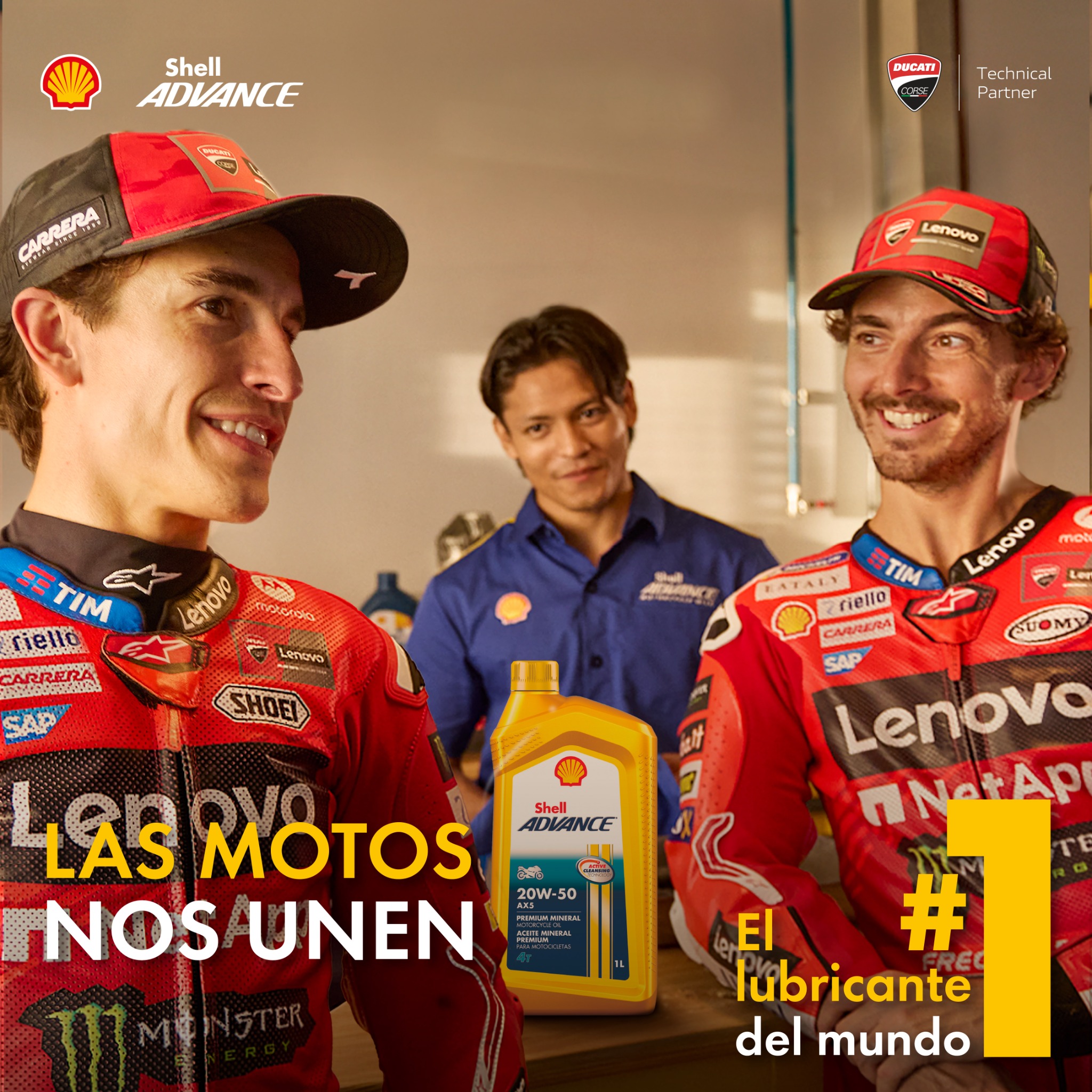 Shell Lubricantes Colombia Facebook ad: Con Shell Advance, disfruta los beneficios de una…