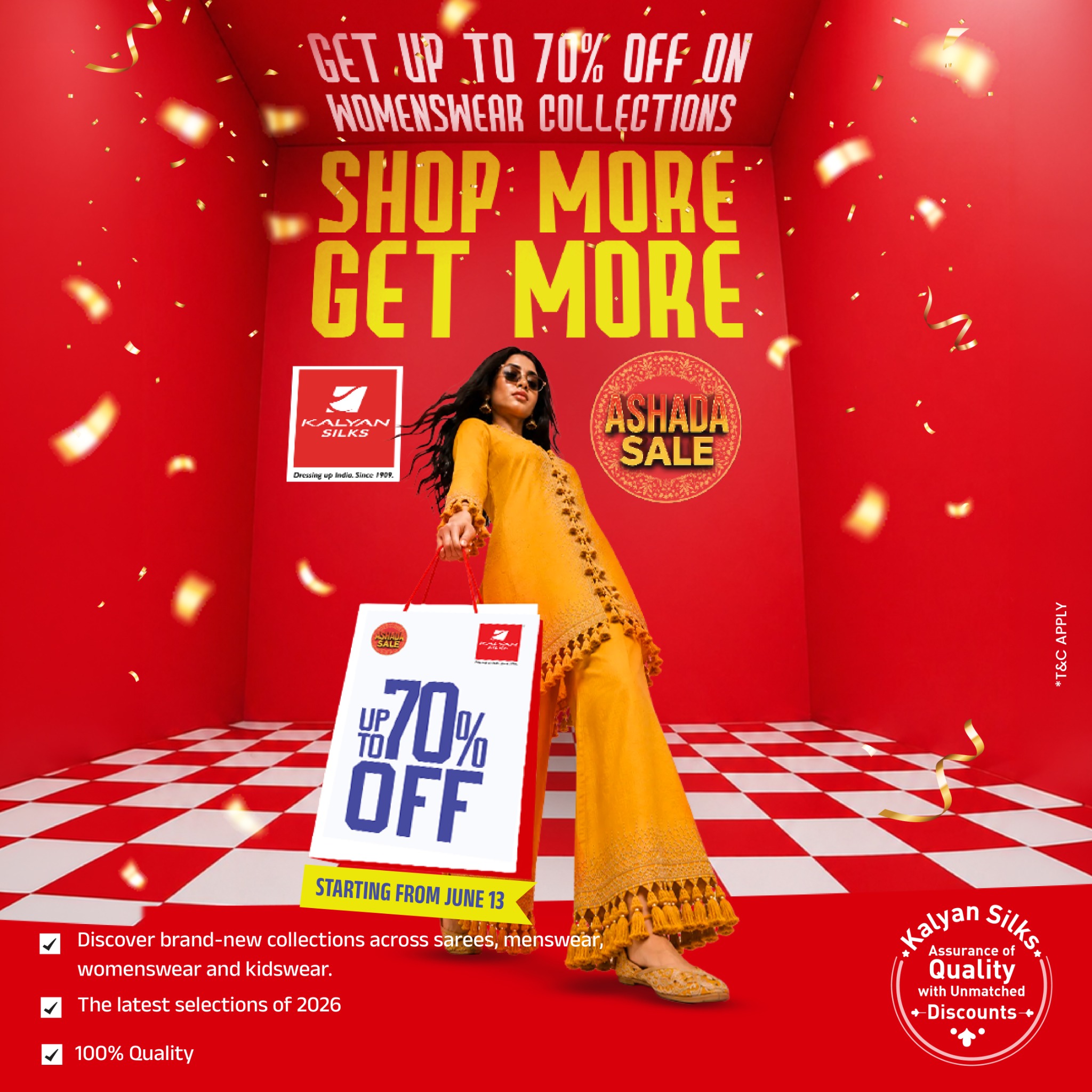 Kalyan Silks Bangalore Facebook ad: Kalyan Silks Ashada Sale is ON!