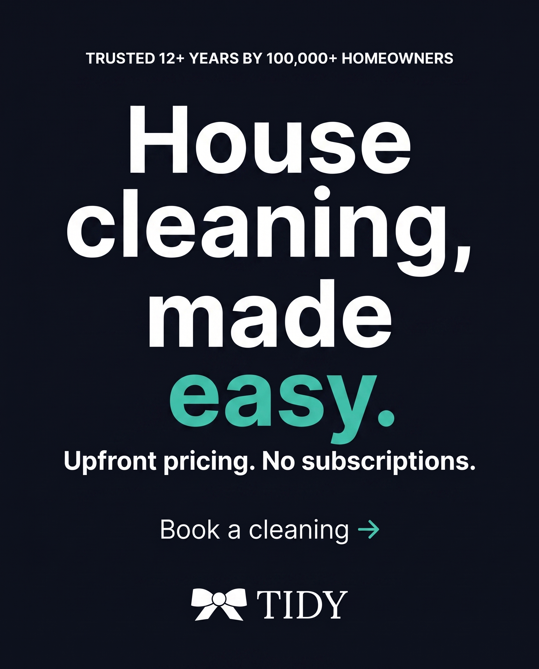 Tidy Facebook ad