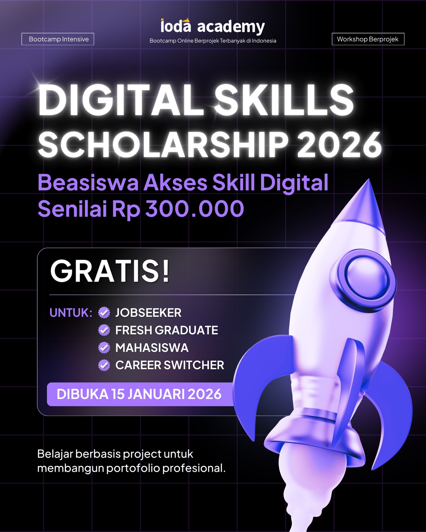 IODA Academy Facebook ad: Swipe right untuk informasi selengkapnya
