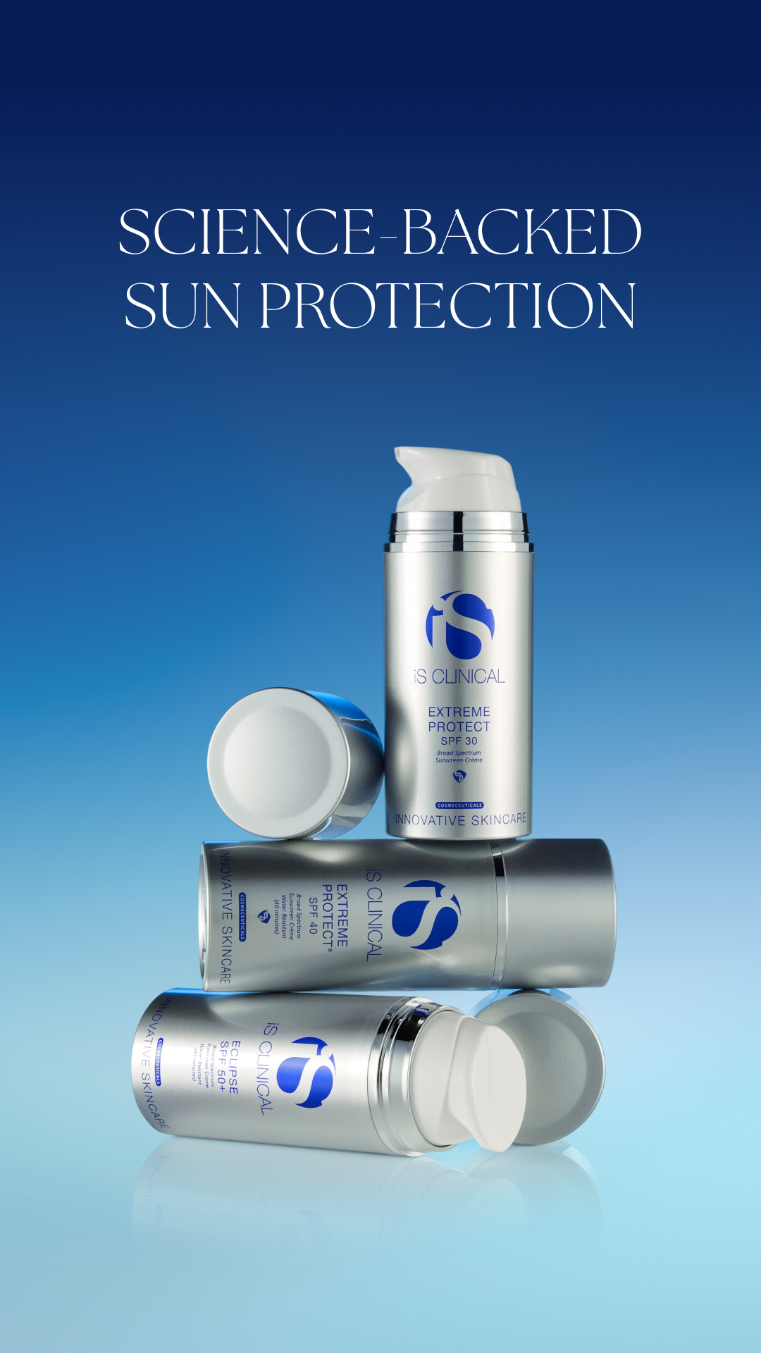 iS CLINICAL Facebook ad: Your daily standard in sun protection.
