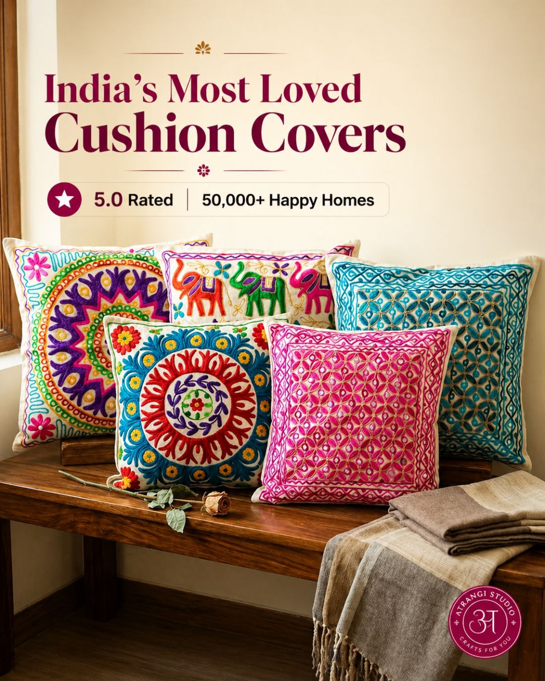 Atrangi Studio Facebook ad: Home Linen & Decor