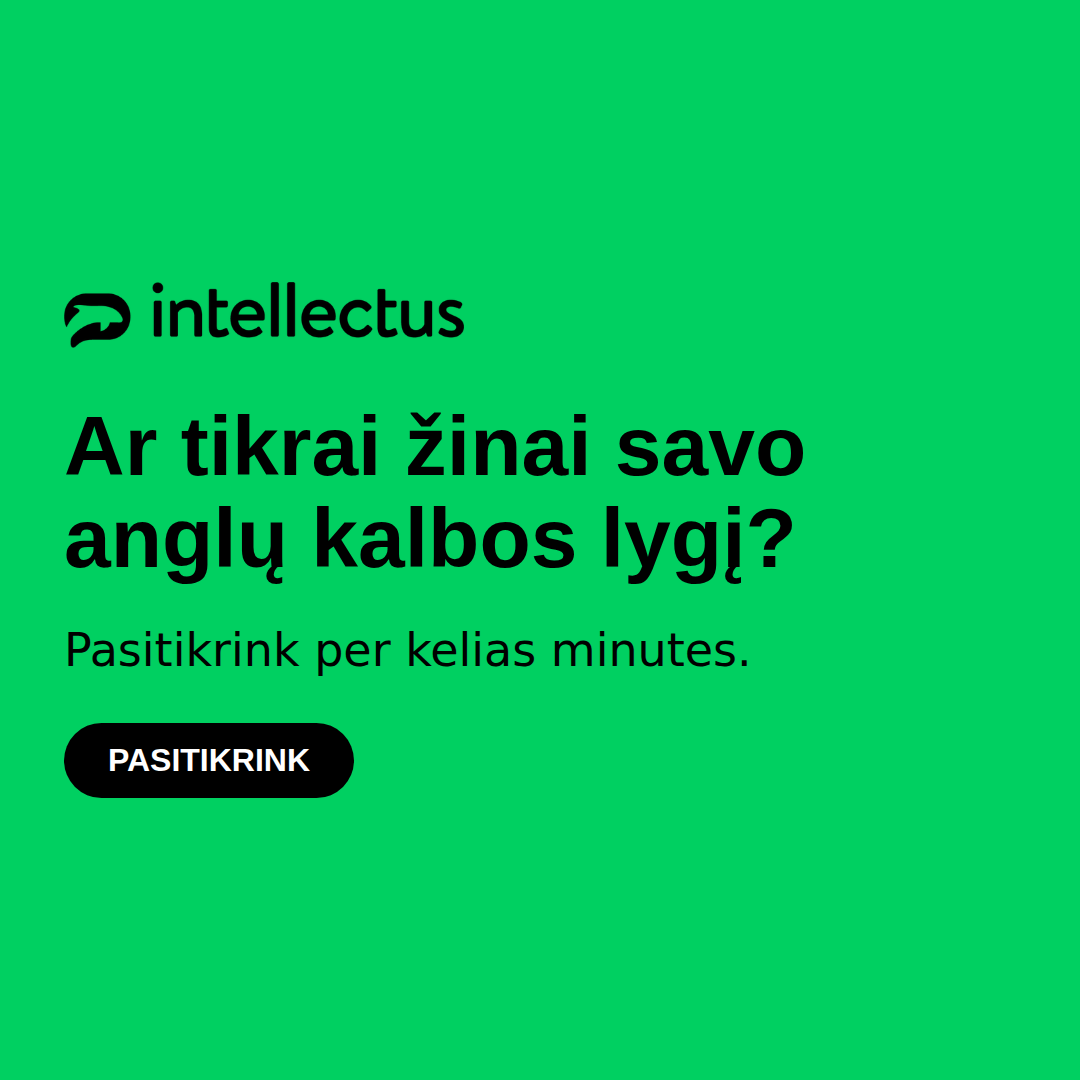 Intellectus korepetitoriai Facebook ad: Nemokamai pasitikrinkite anglų kalbos žinias!