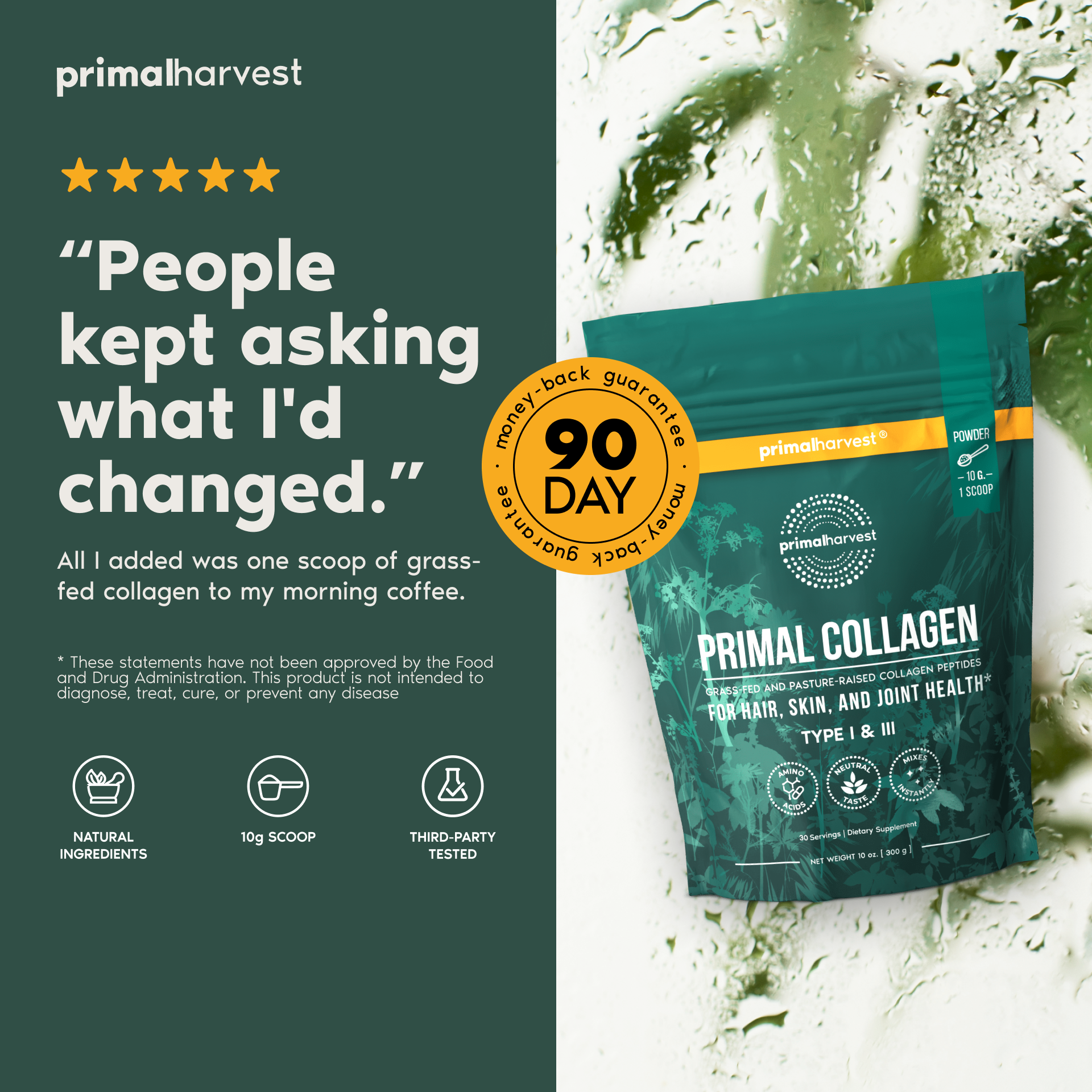 Primal Harvest Facebook ad: Your Skin Is Aging. Fight Back.