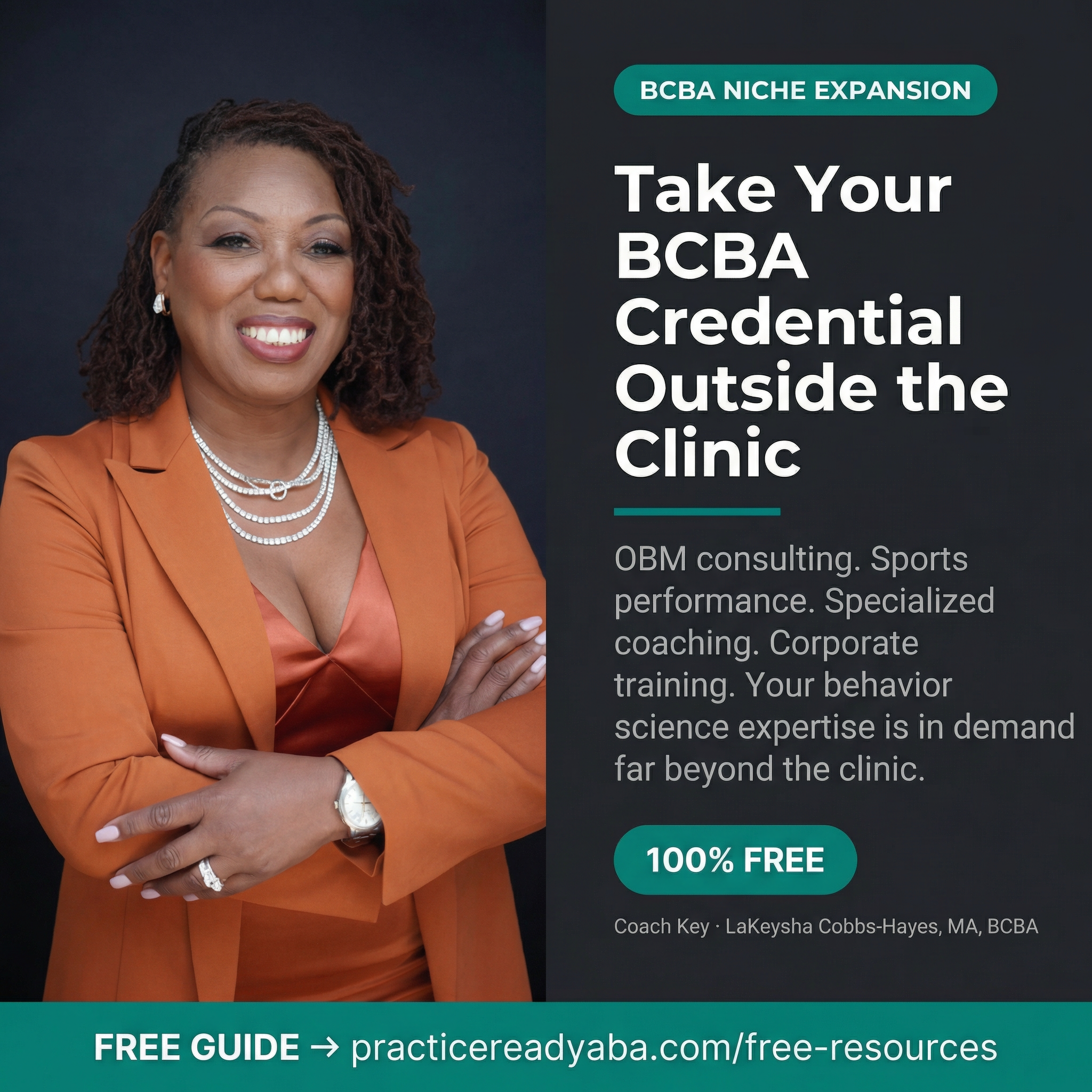 LaKeysha Cobbs Hayes - Coach Key Facebook ad: Take Your BCBA Credential Outside the Clinic