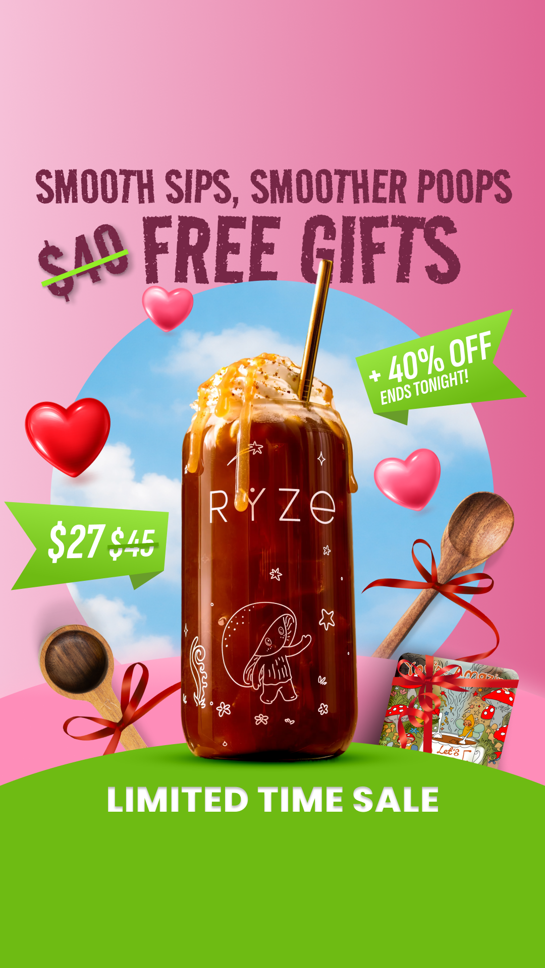 RYZE Superfoods Facebook ad