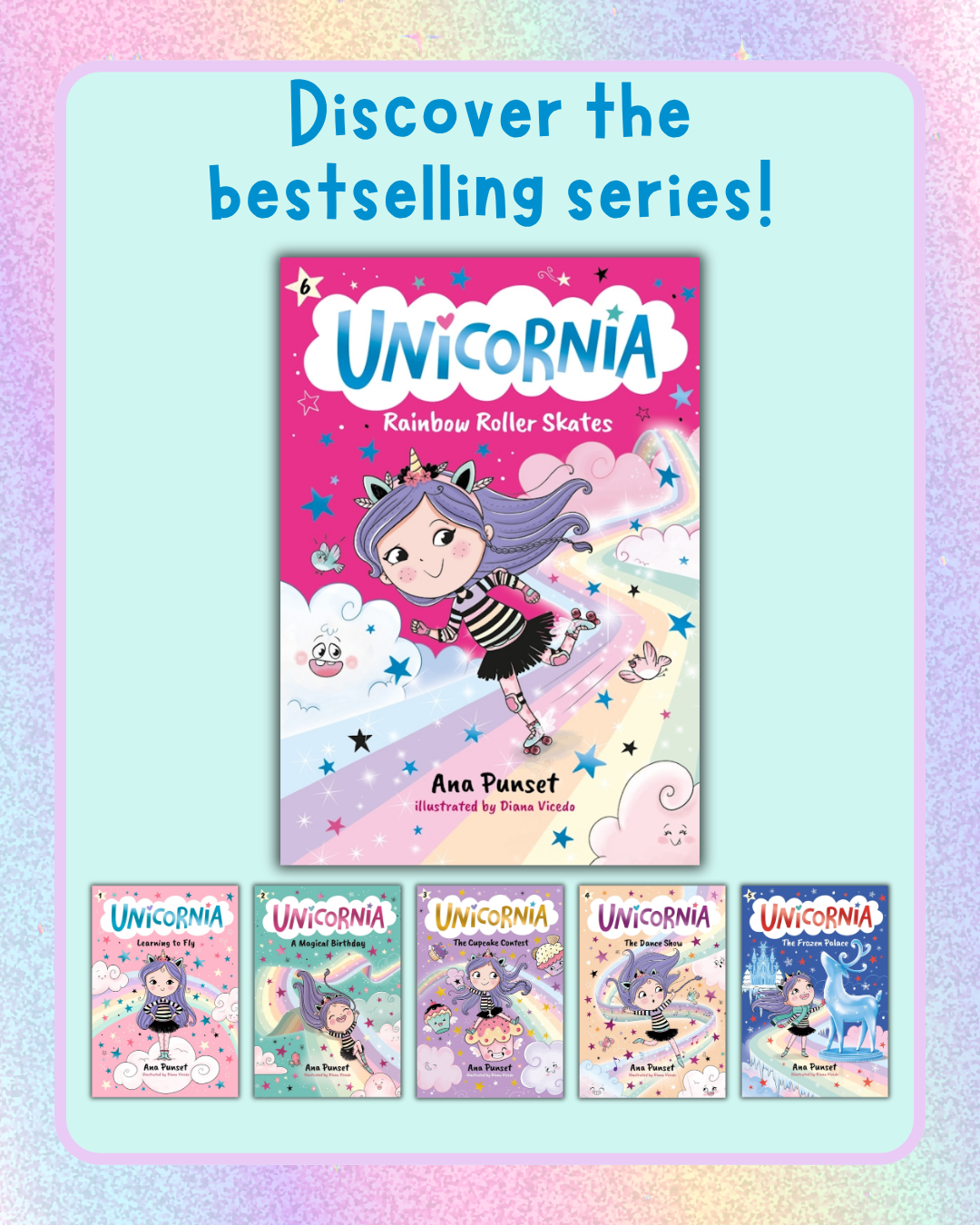 Candlewick Press Facebook ad: Unicornia: Rainbow Roller Skates - Candlewick Press