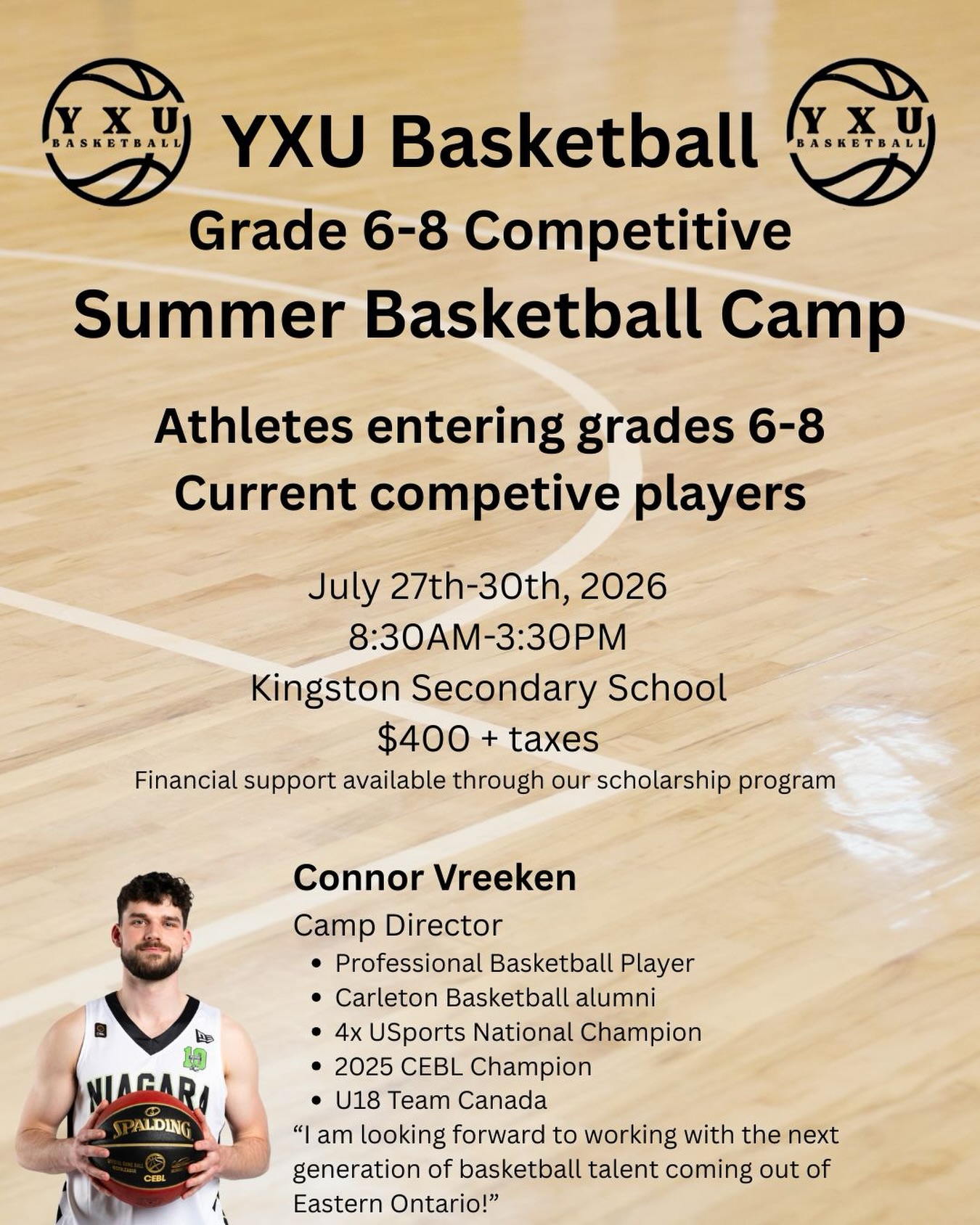 yxubasketball Facebook ad: Registration is live for our grade 6-8 competitive…