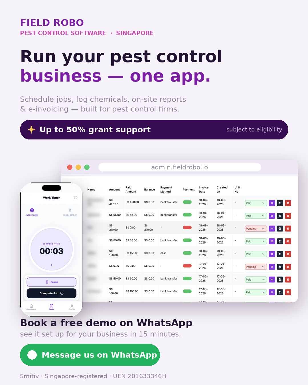 Smitiv Mobiles Technologies Pte Ltd Facebook ad