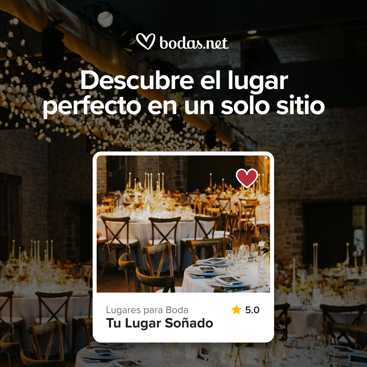 Bodas.net Facebook ad: El Sitio Ideal para Tu Boda