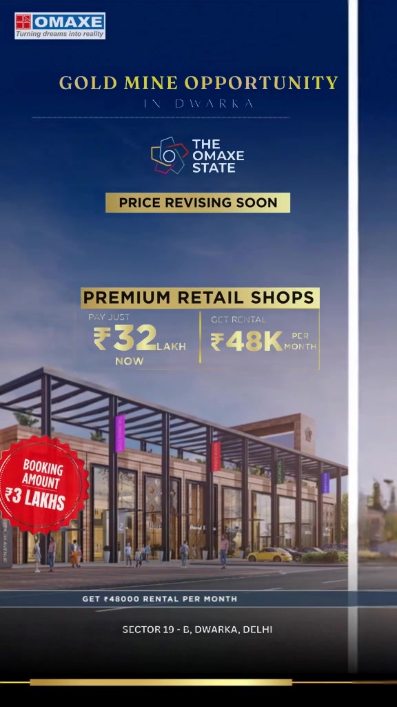 The Omaxe State Facebook ad: Luxury Retail Shops Starting At ₹50 Lakh