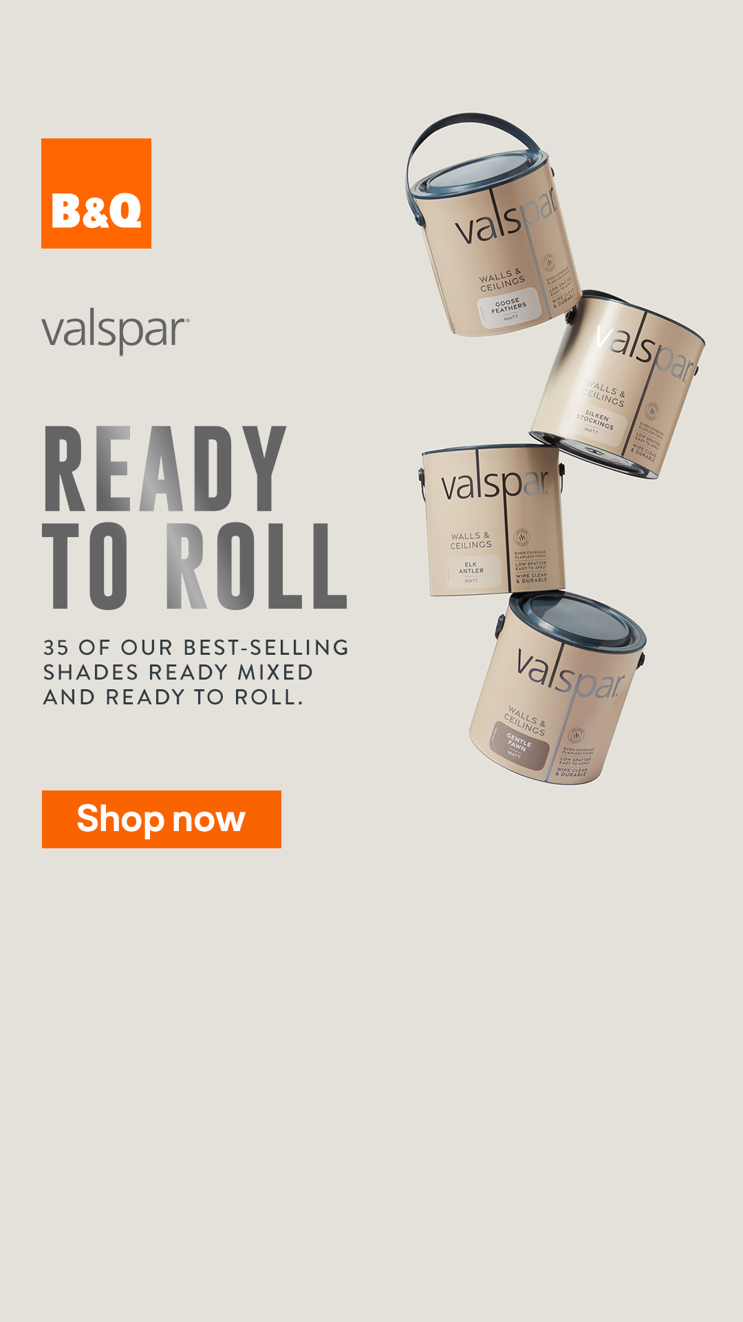 B&Q Facebook ad: Valspar's New Ready Mix Range