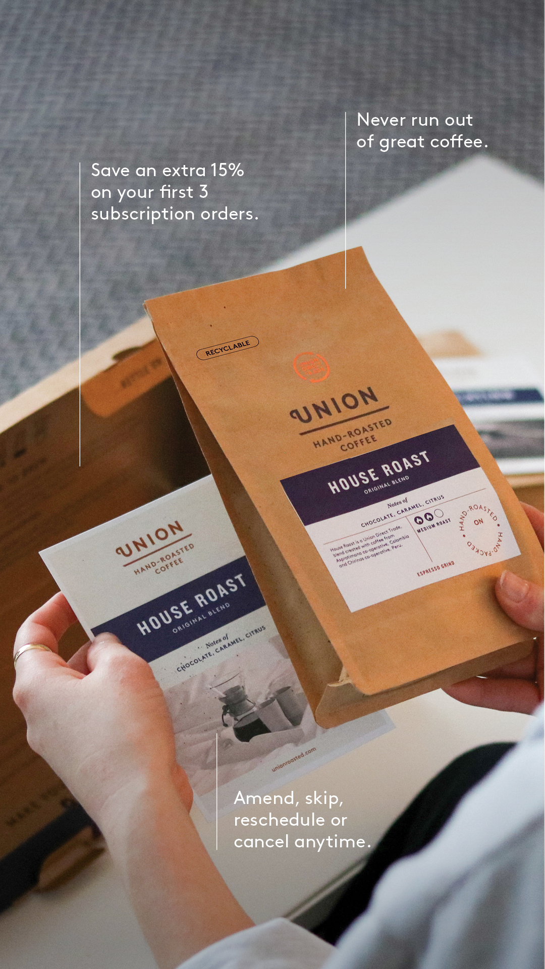 Union Hand-Roasted Coffee Facebook ad