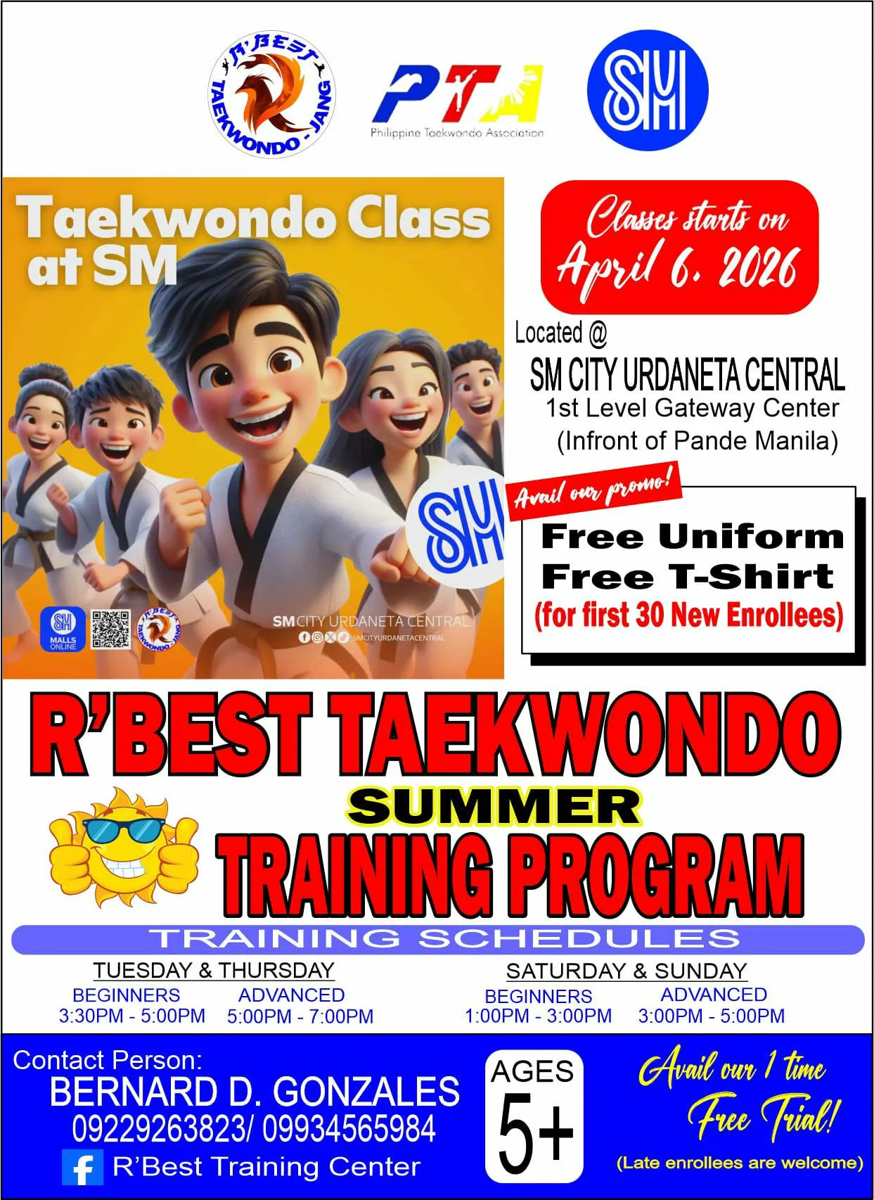 R' Best Taekwondo Training Center Facebook ad: Summer is fast approaching!