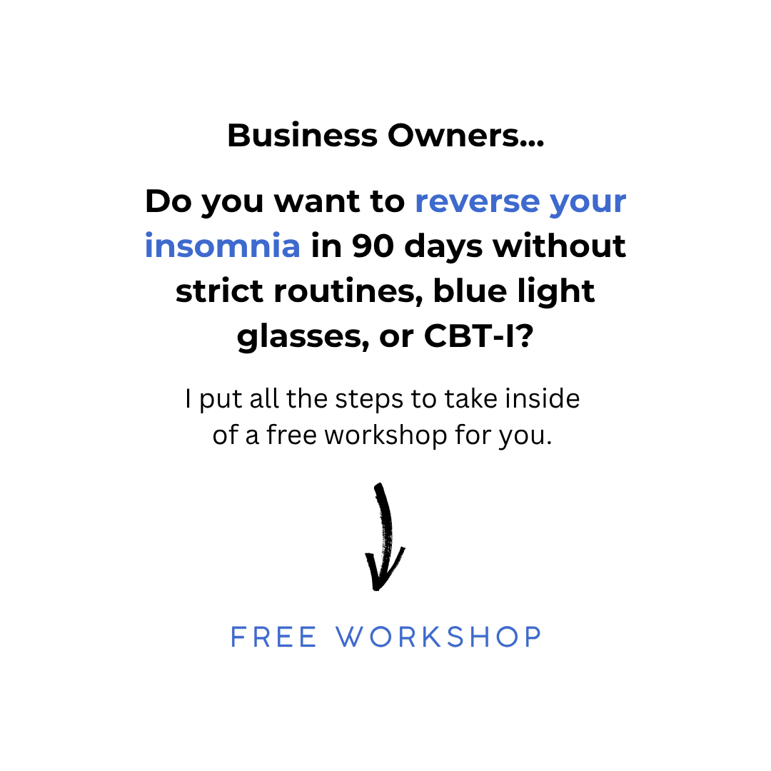 Andrew Sleep Coach Facebook ad: Tap Learn More if you're a business owner…