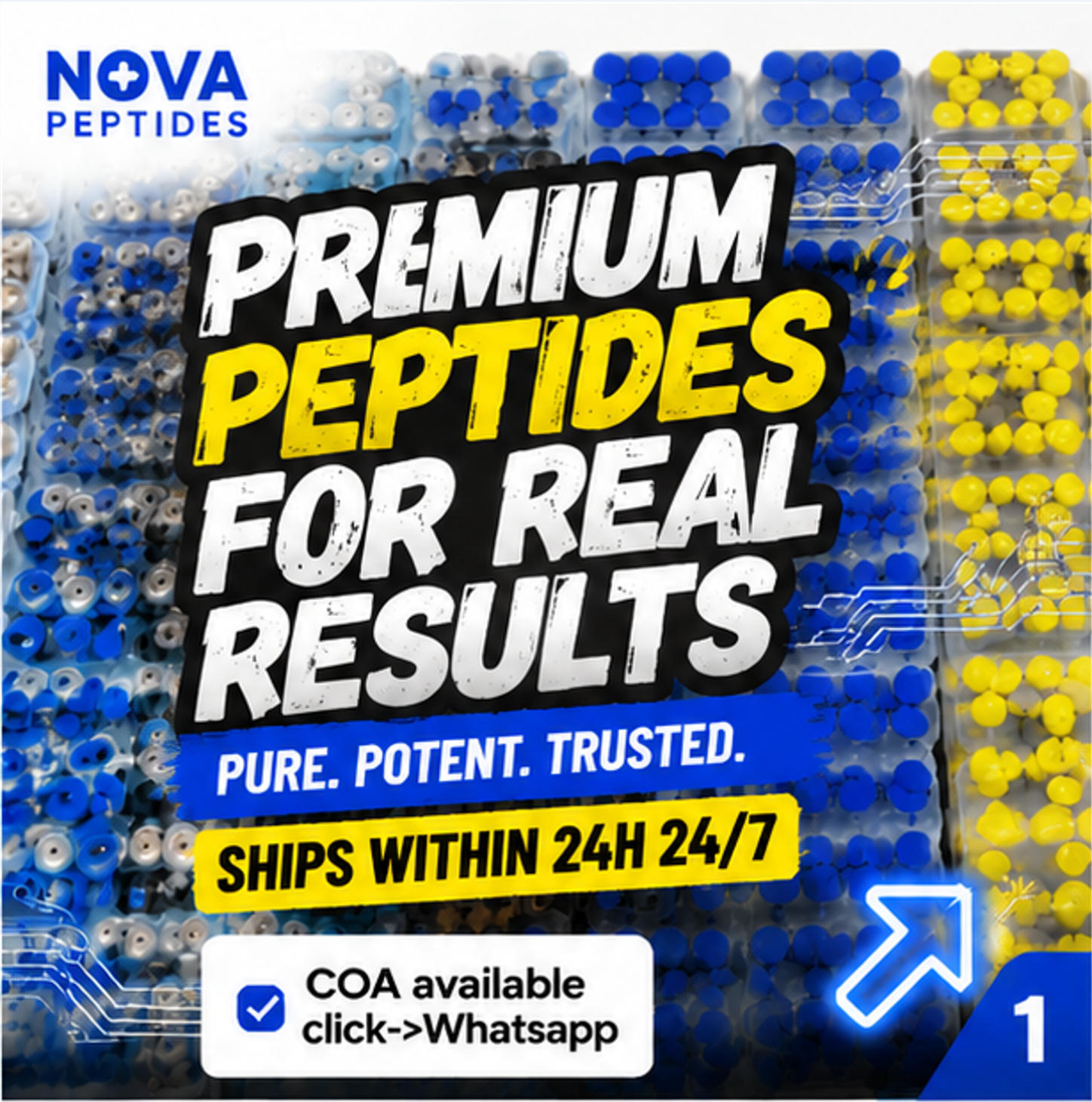 NOVA Peptide Factory Facebook ad: Your Direct Source for Premium Research Peptides