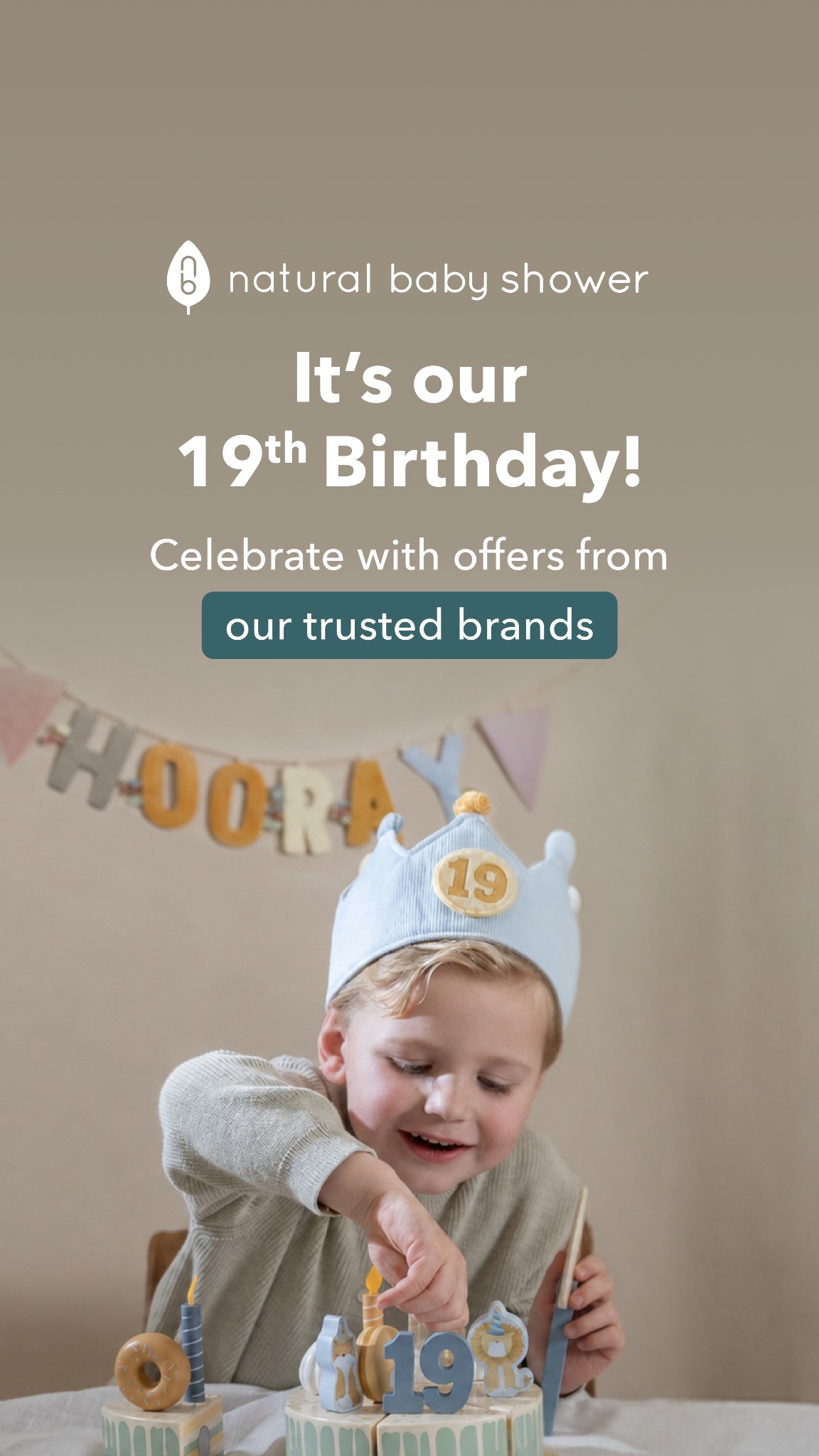 Natural Baby Shower Facebook ad