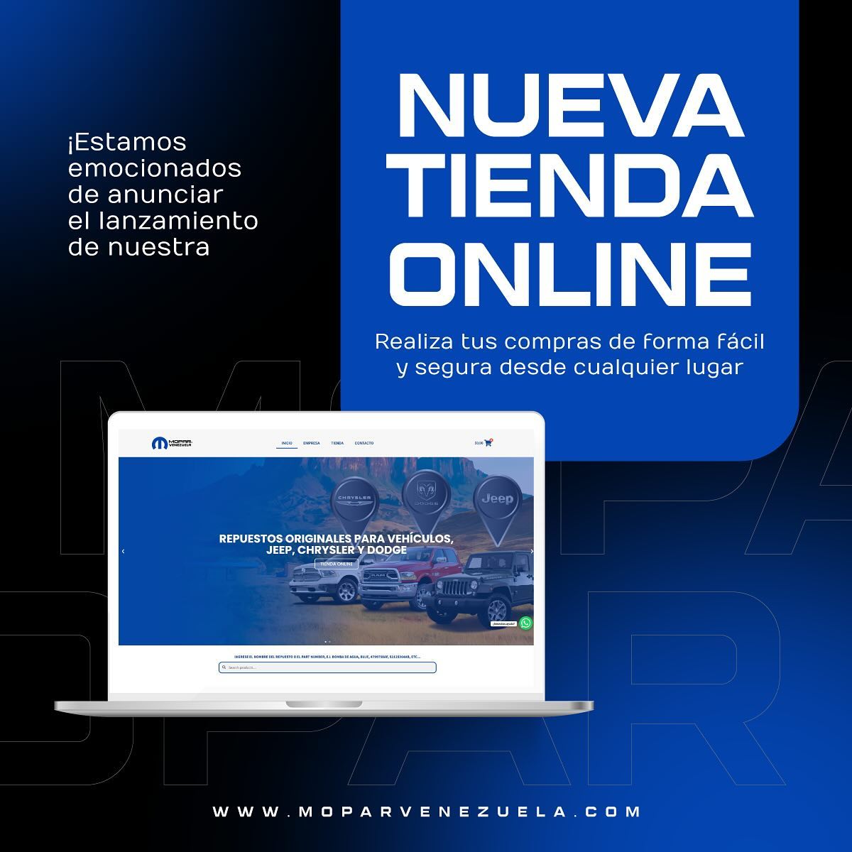 repuestosmoparvenezuela Facebook ad: Realiza tus compras de forma fácil y segura…