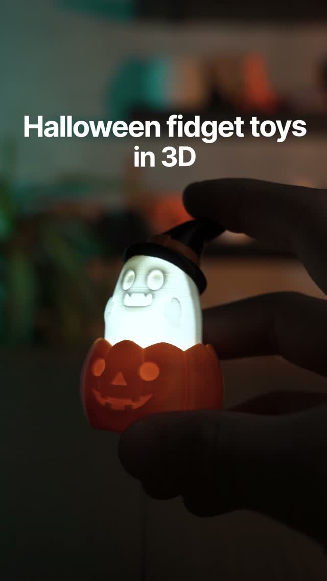 Stlflix Facebook ad: Halloween fidget toy STL files for FDM printing.