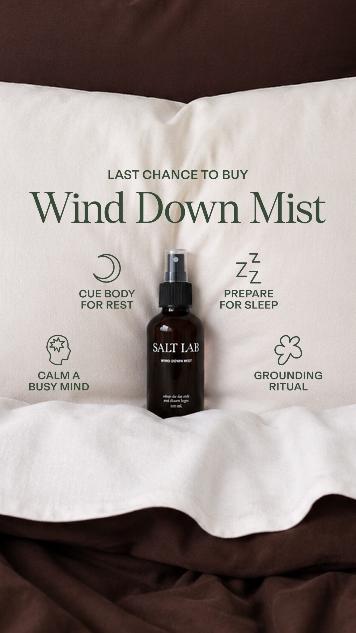 Salt Lab Facebook ad: Your new wind down ritual