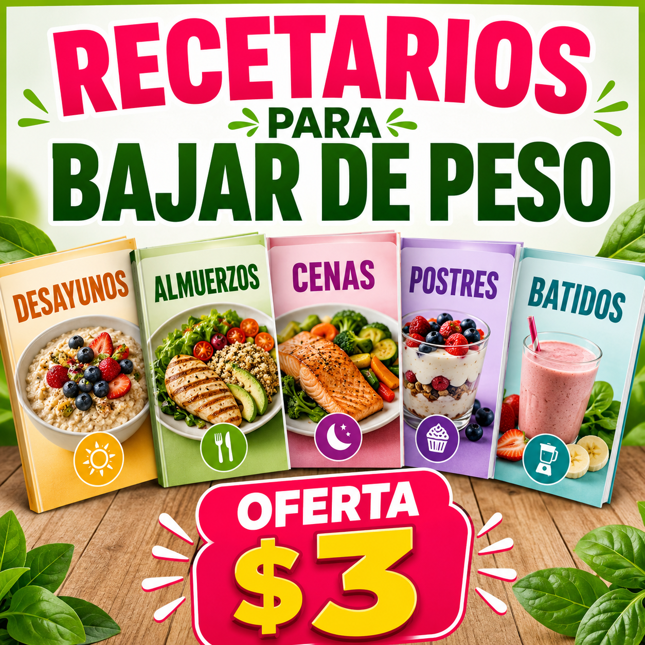 La Tiendisa Digital Facebook ad: Recetario +400 opciones saludables
