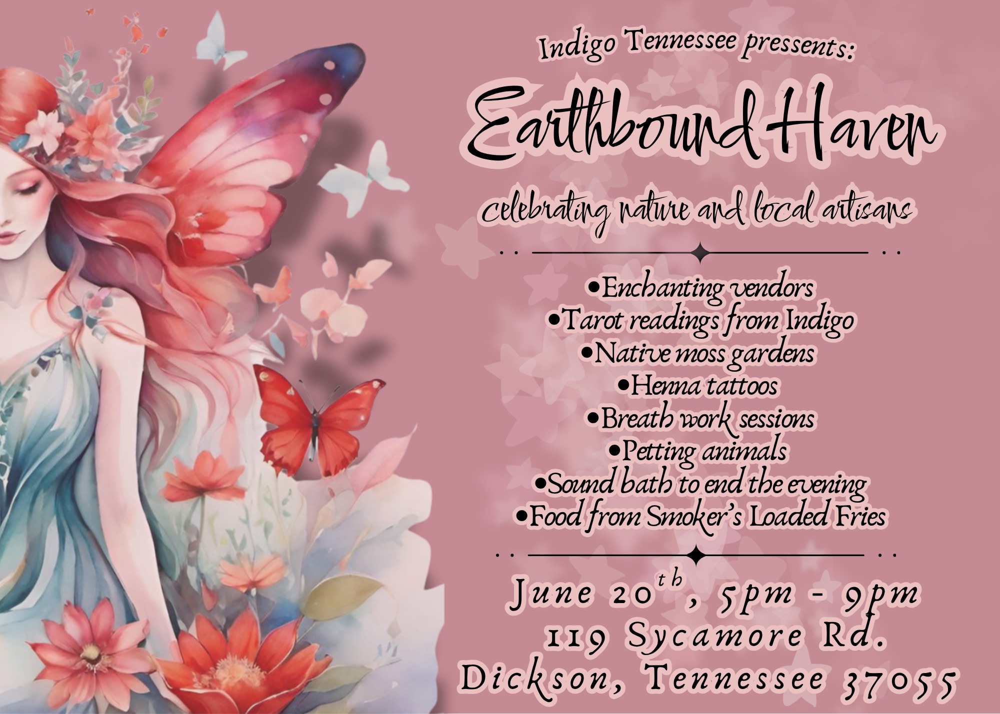 Indigo Tennessee Facebook ad: Earthbound Haven Market: June