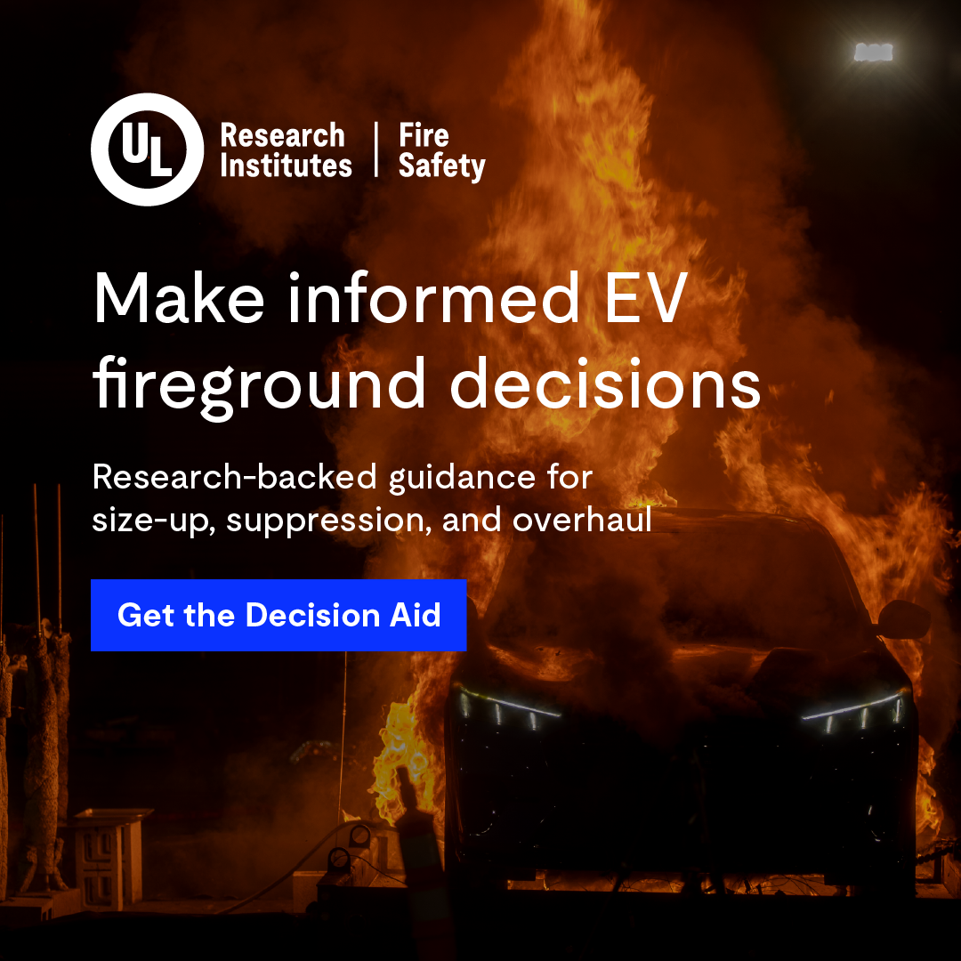 Fire Safety Research Institute Facebook ad: Toxic byproducts. Tough suppression. Reignition risk. New…